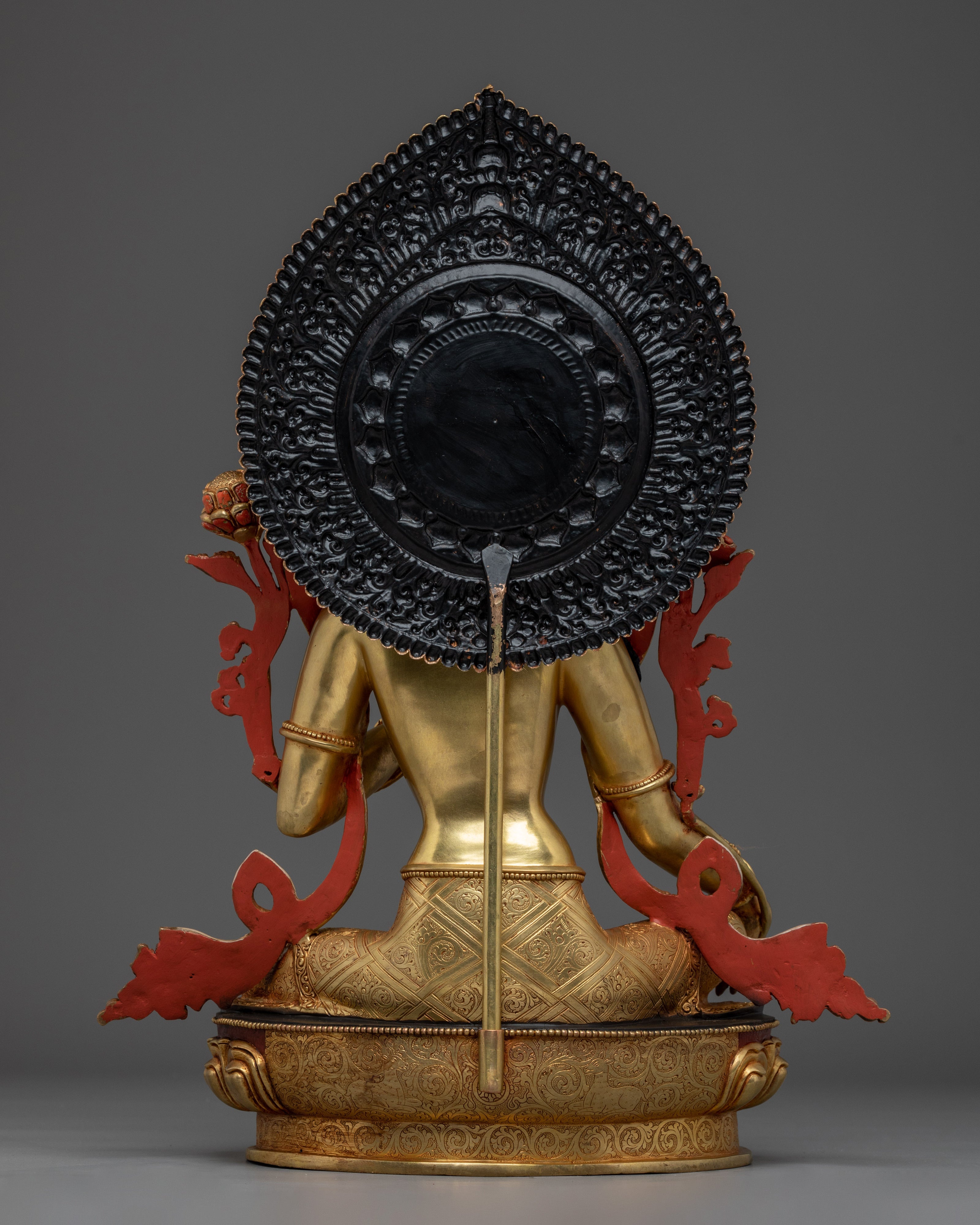 24K Gold Gilded Bodhisattva Set | Copper, and Gemstones