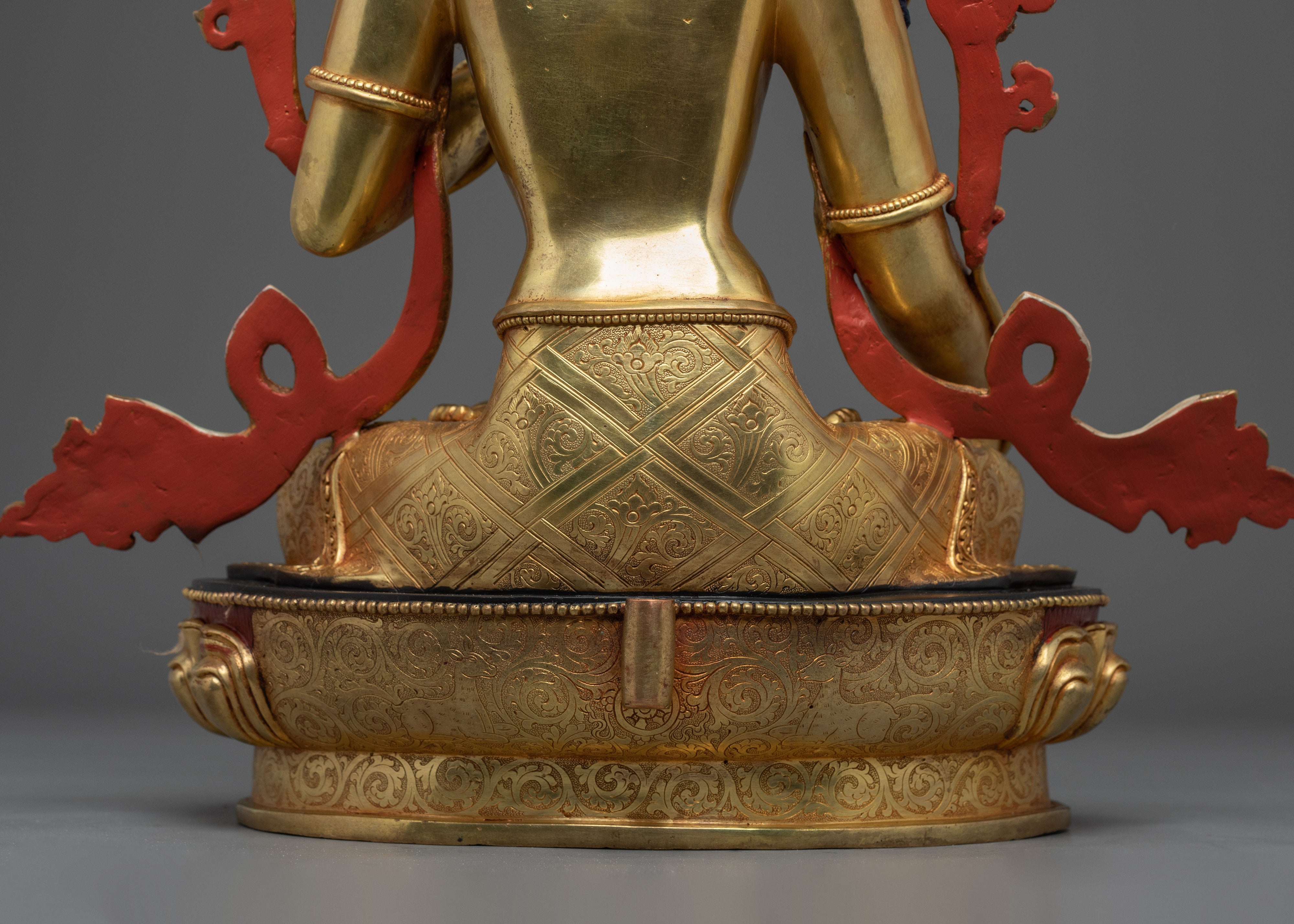 White Tara Art, Golden Peaceful Statue | Handcrafted Nepali Icon for Meditation