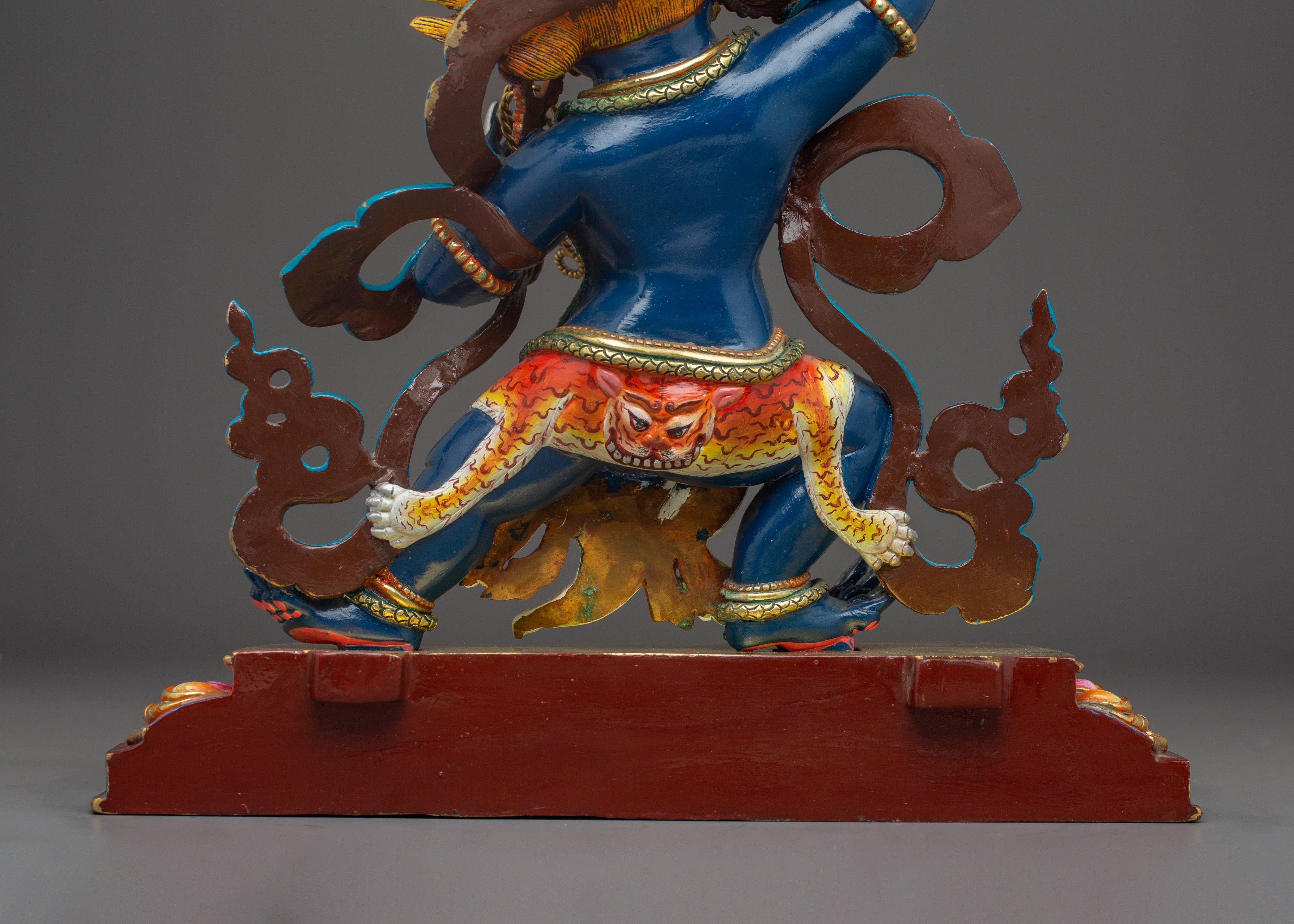 Himalayan Vajrapani Statue | Gold and Acrylic Paintings