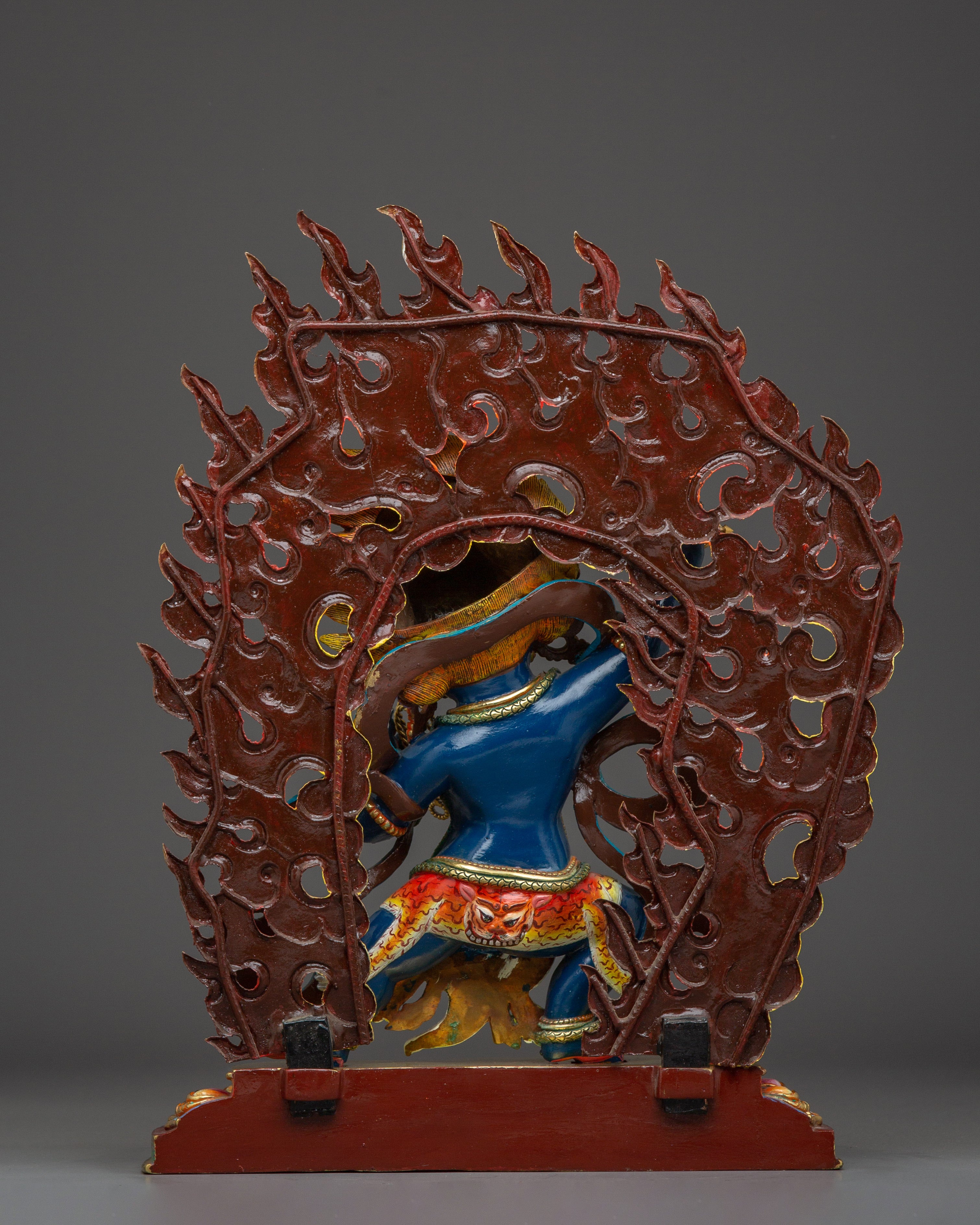 Himalayan Vajrapani Statue | Gold and Acrylic Paintings