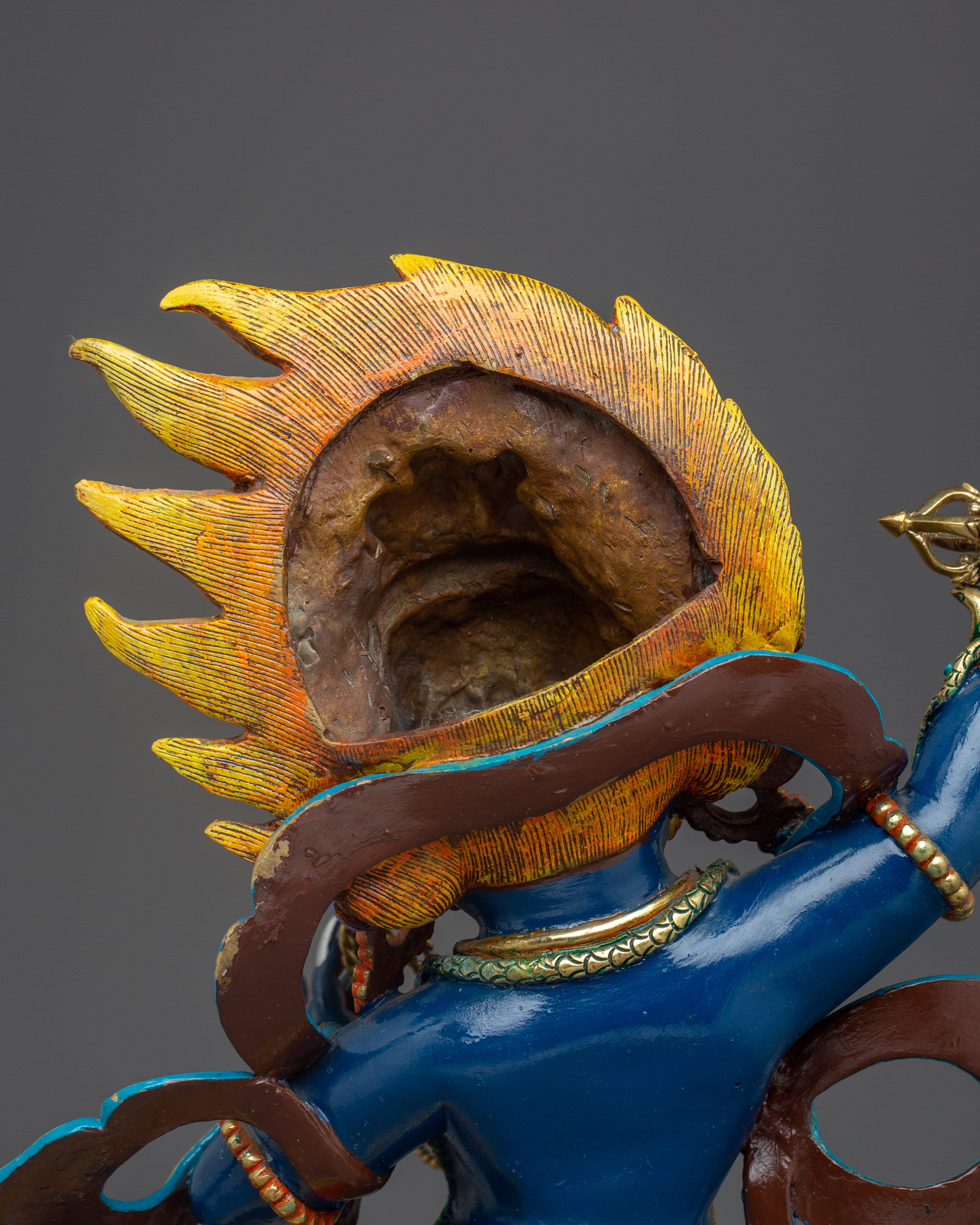 Himalayan Vajrapani Statue | Gold and Acrylic Paintings