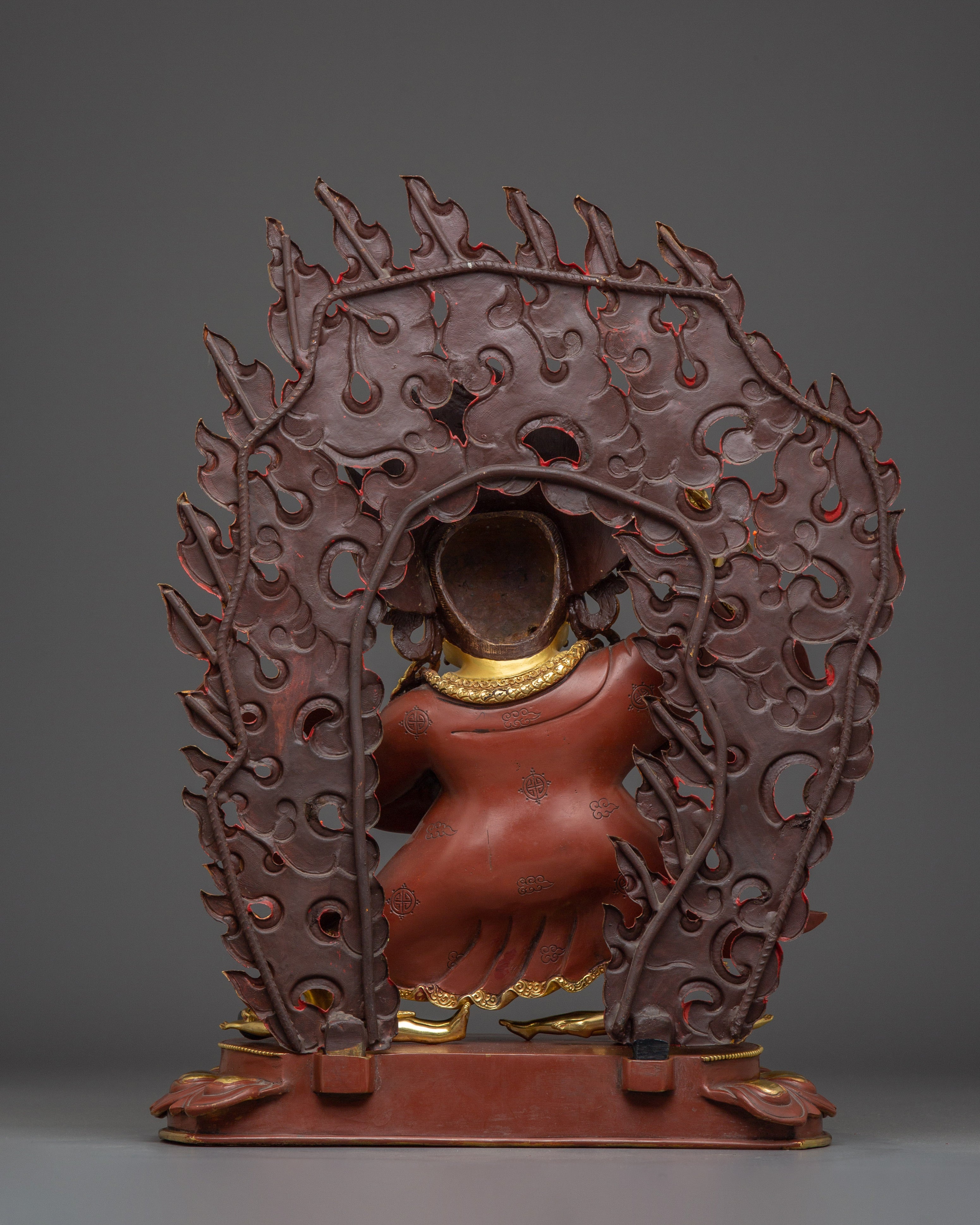 Fierce Protector Mahakala Bernagchen | Nepali Gold Gilded Statue