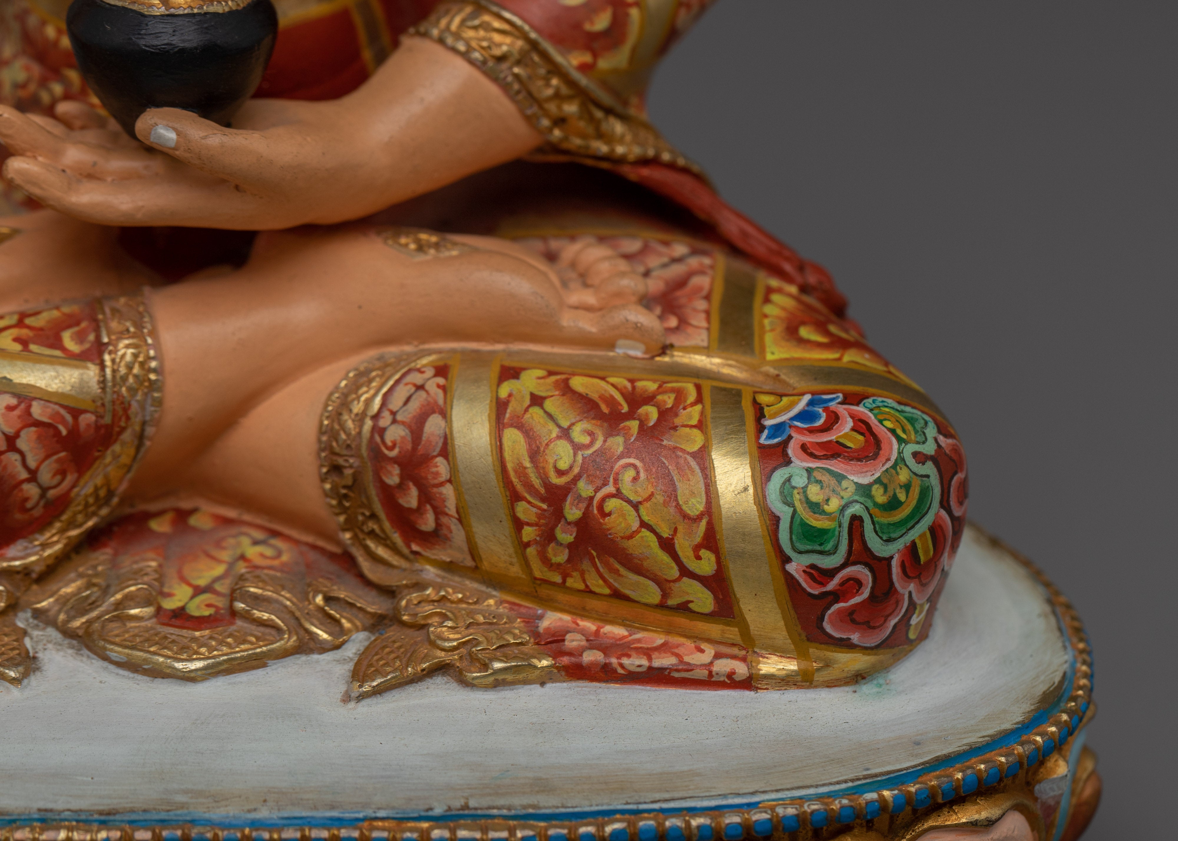 Handmade Shakyamuni Buddha Colorful Statue | Ideal for Spiritual Spaces