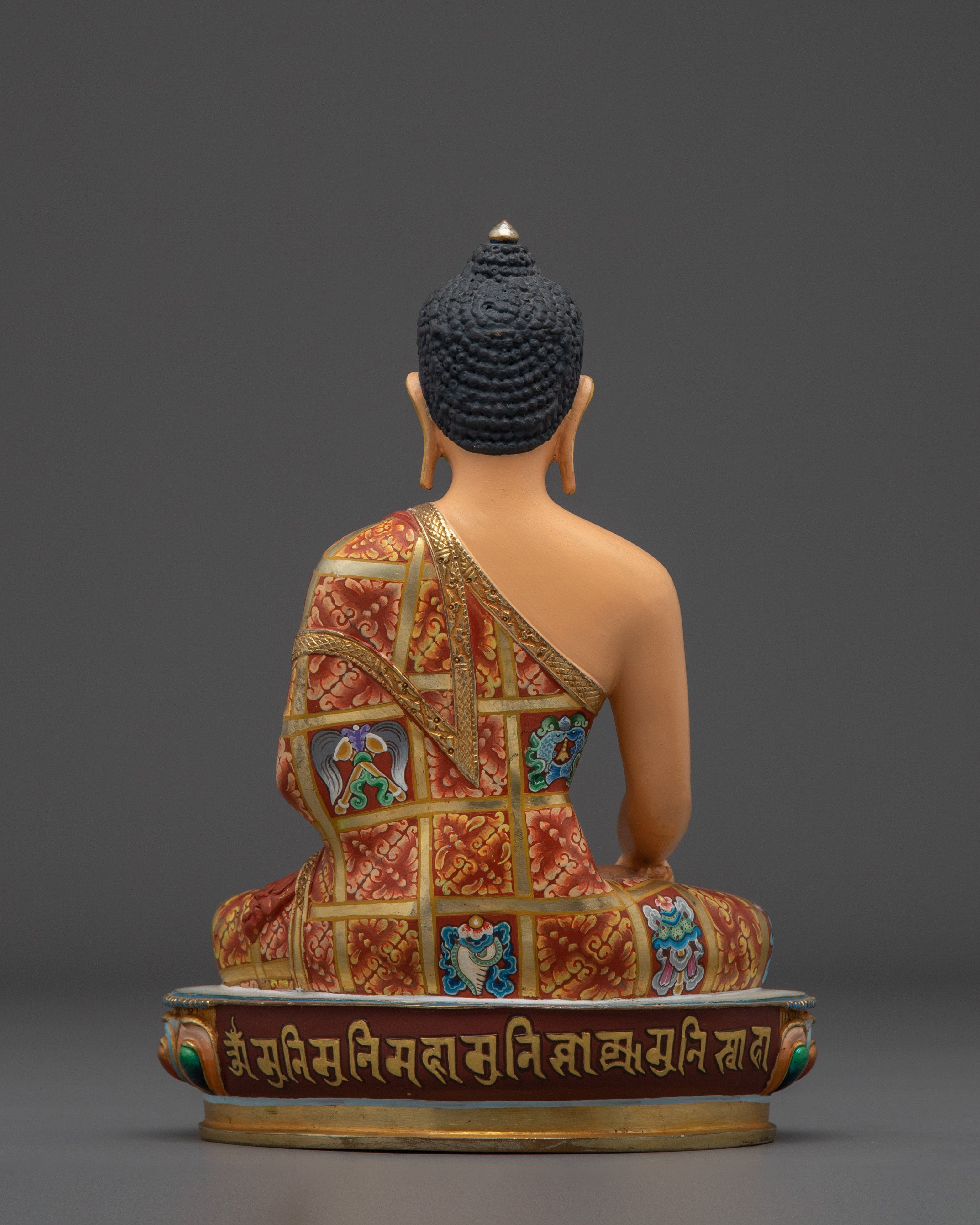 Handmade Shakyamuni Buddha Colorful Statue | Ideal for Spiritual Spaces