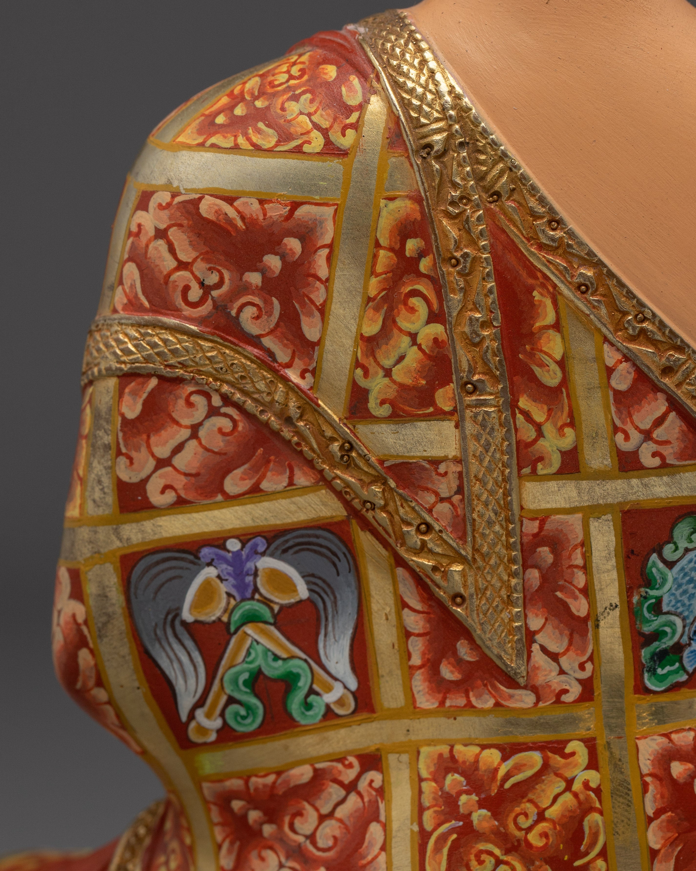 Handmade Shakyamuni Buddha Colorful Statue | Ideal for Spiritual Spaces