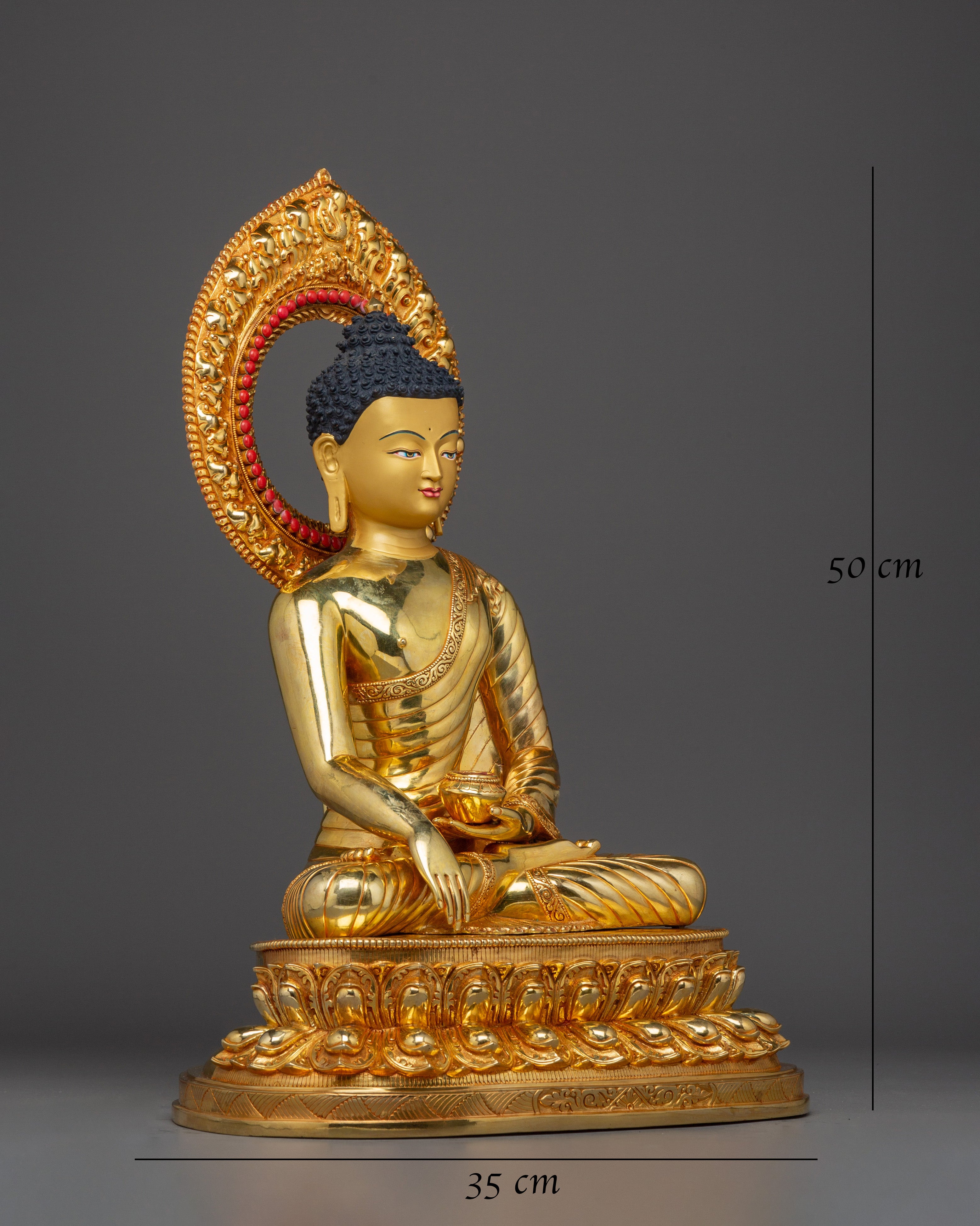 Shakyamuni Buddha Statue with a Radiant Halo