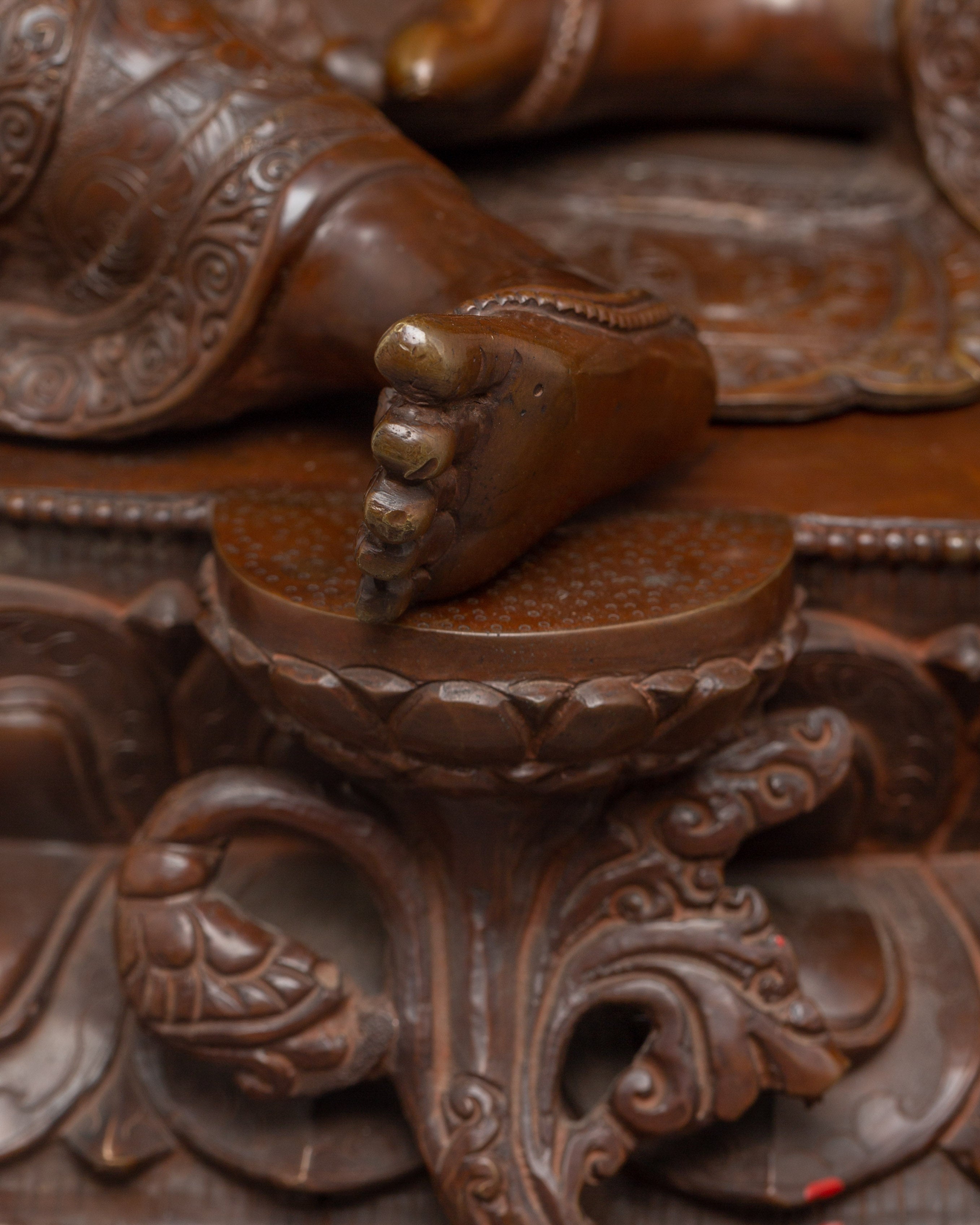 Green Tara Gold & Acrylic Details Statue | Compassion and Spiritual Healing