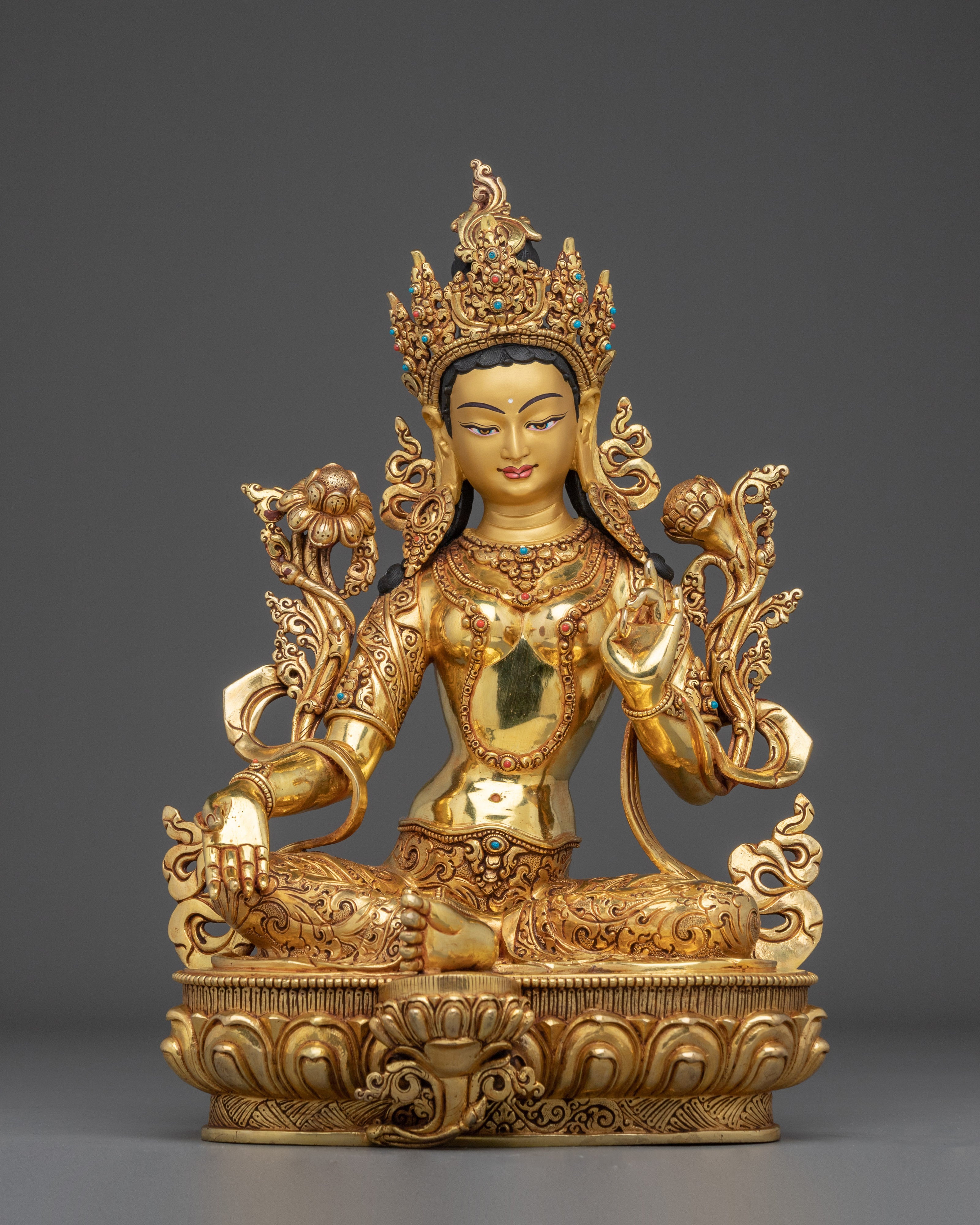 Golden Green Tara Art: The Mother of All Buddhas