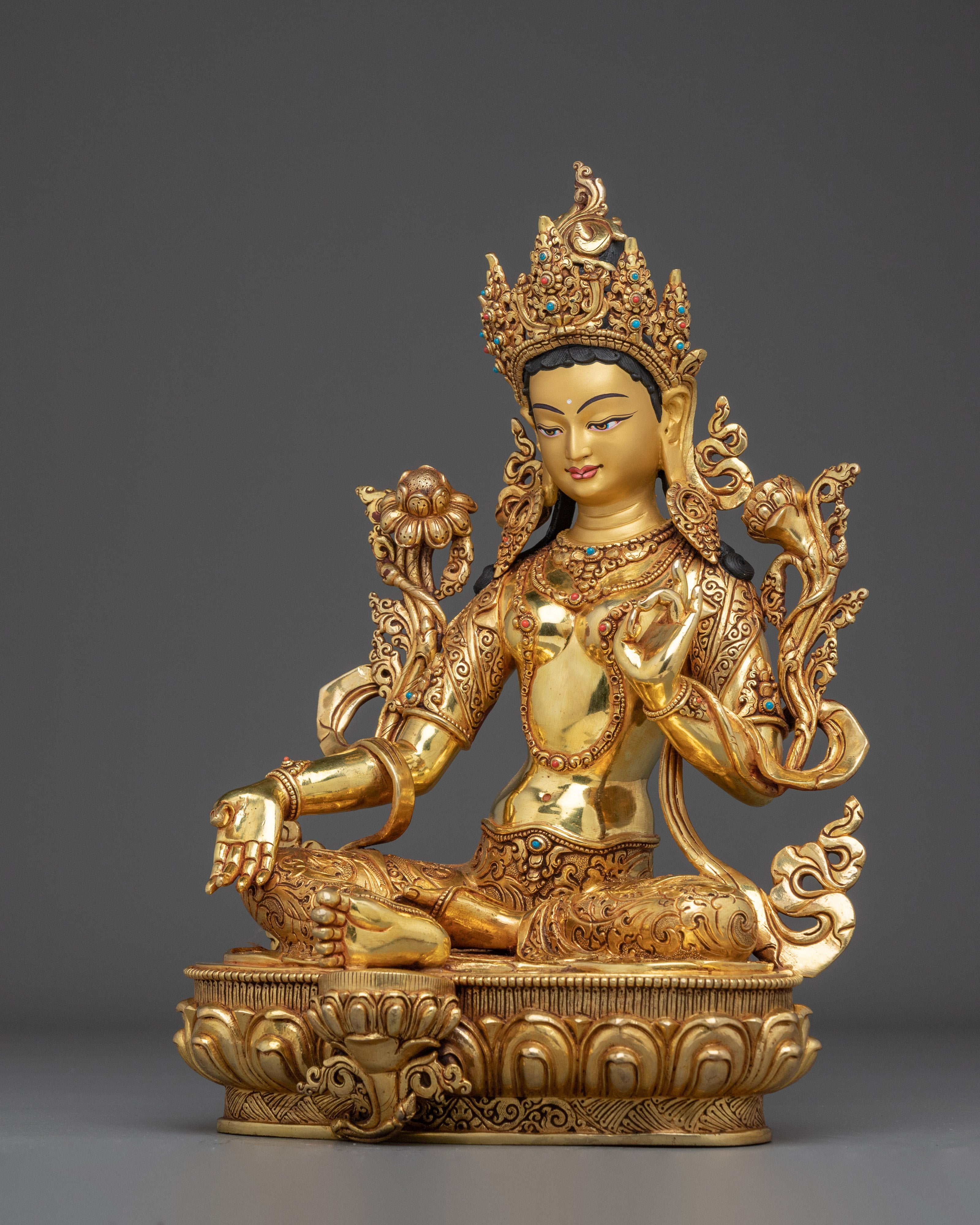 Golden Green Tara Art: The Mother of All Buddhas