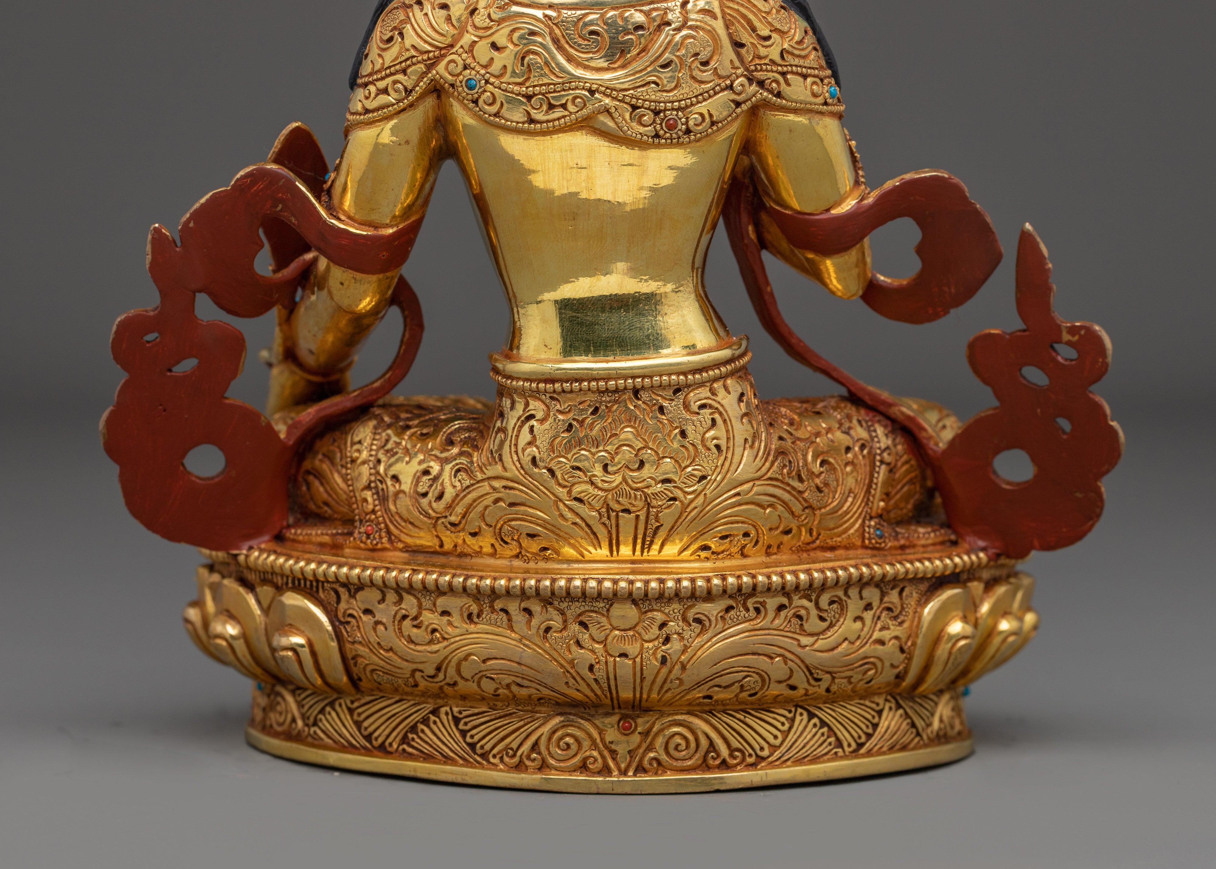 Himalayan Kshitigarbha Statue | Nepali Handcrafted Gold Icon