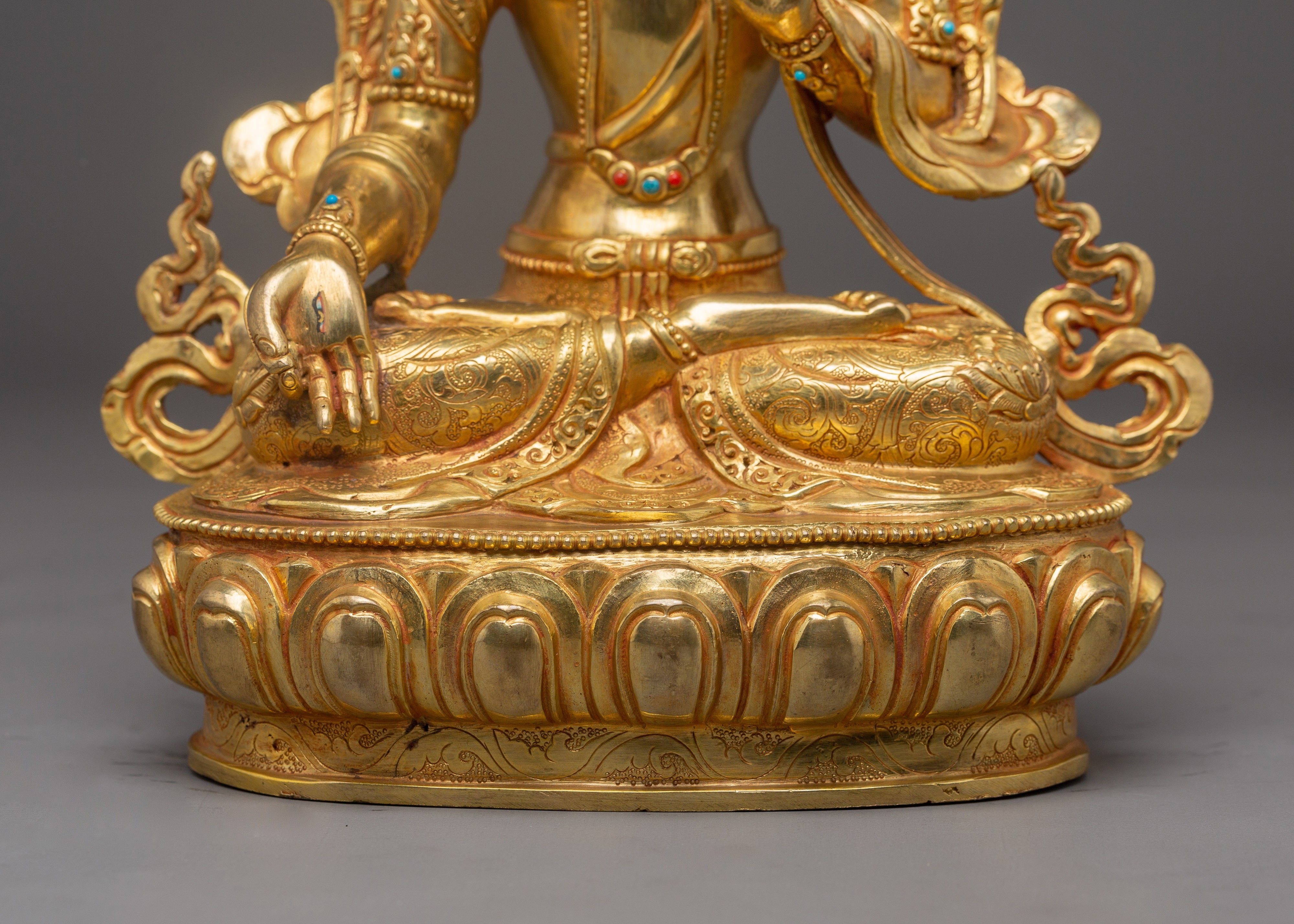 Golden Sita Tara Handmade Artwork | Tibetan Healing Goddess