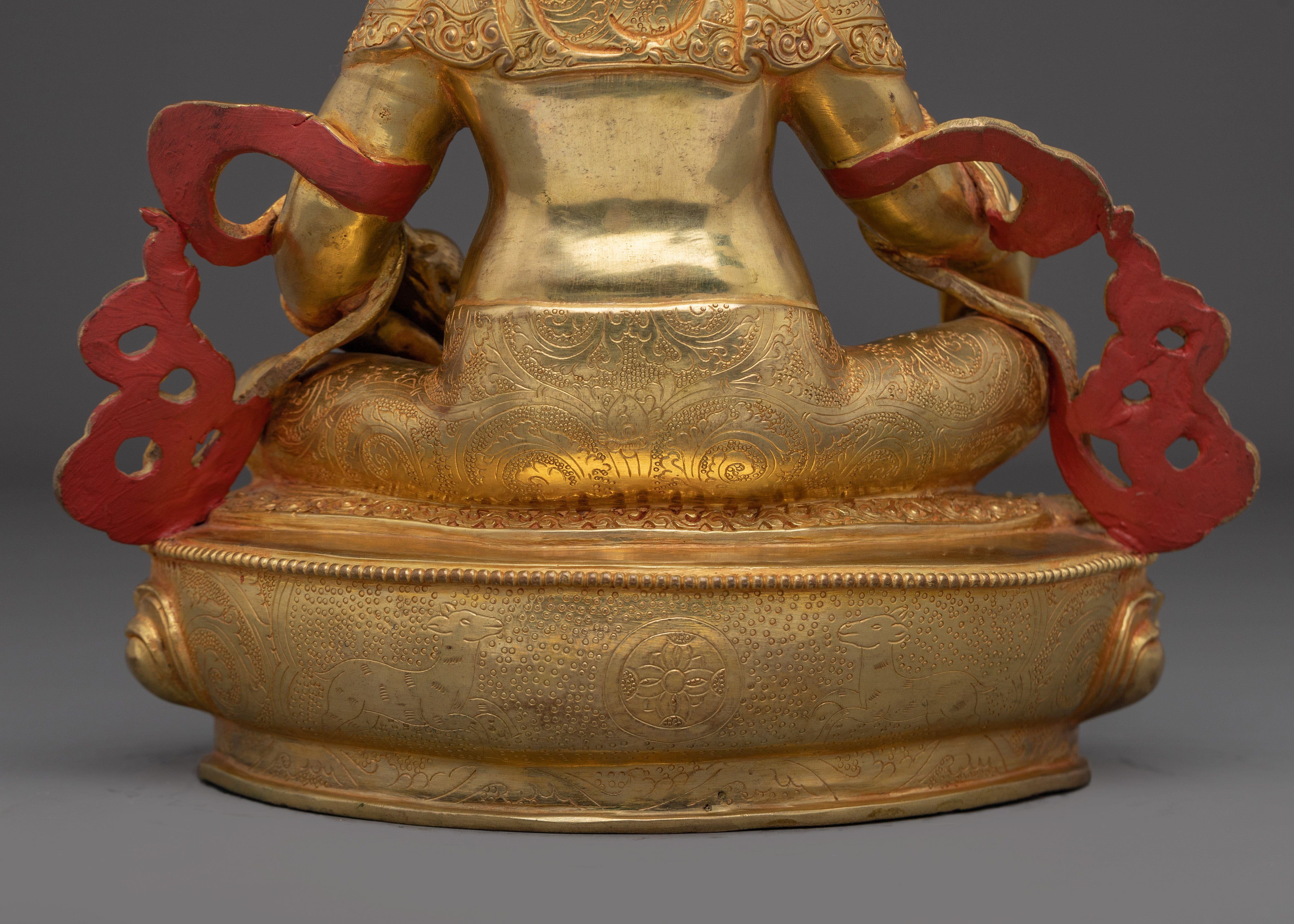 Dzambhala, Treasure Holding Deity | Nepali Crafted Gold Icon