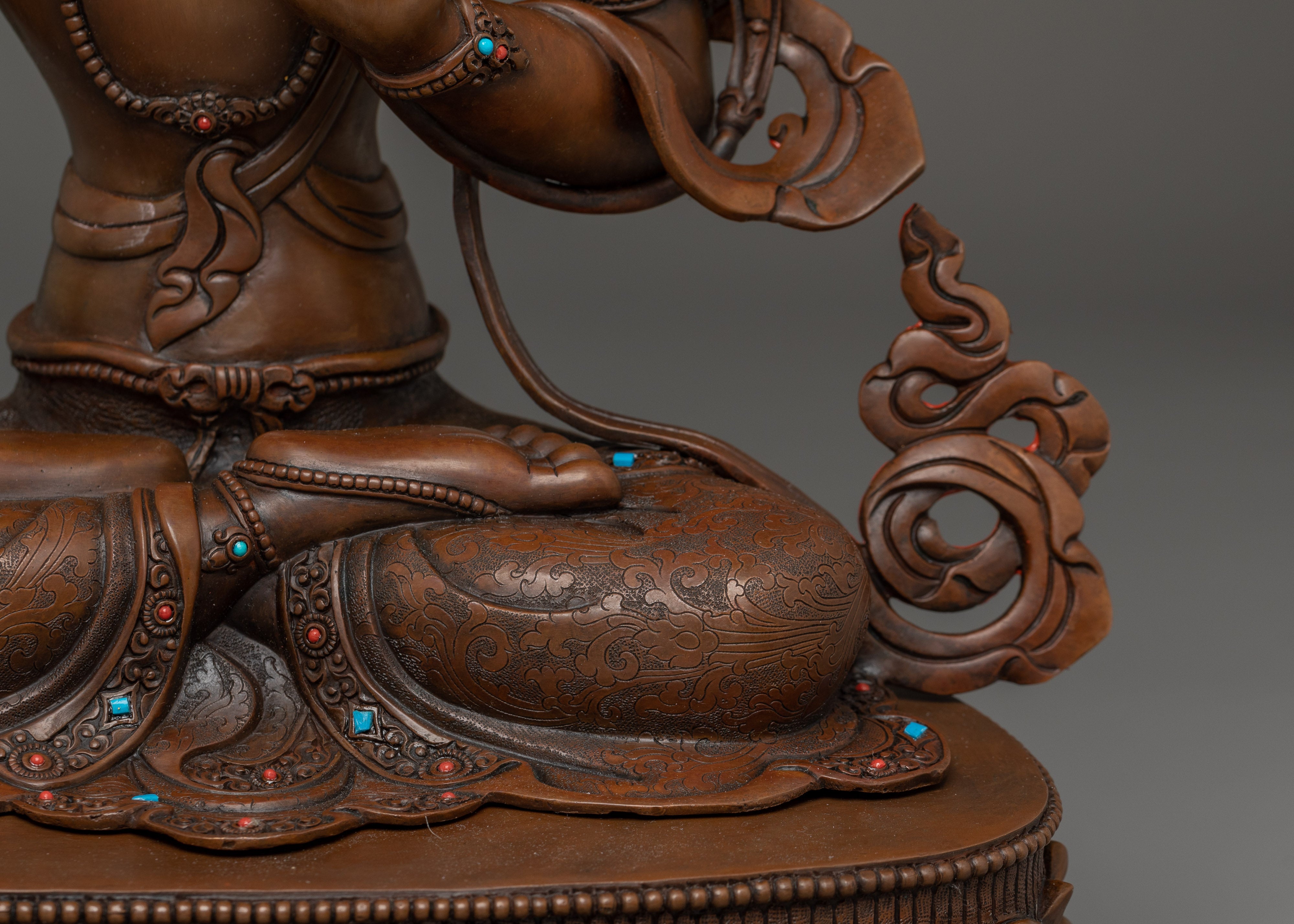 Manjushri Art, Flame of Wisdom | Oxidized Tibetan Icon
