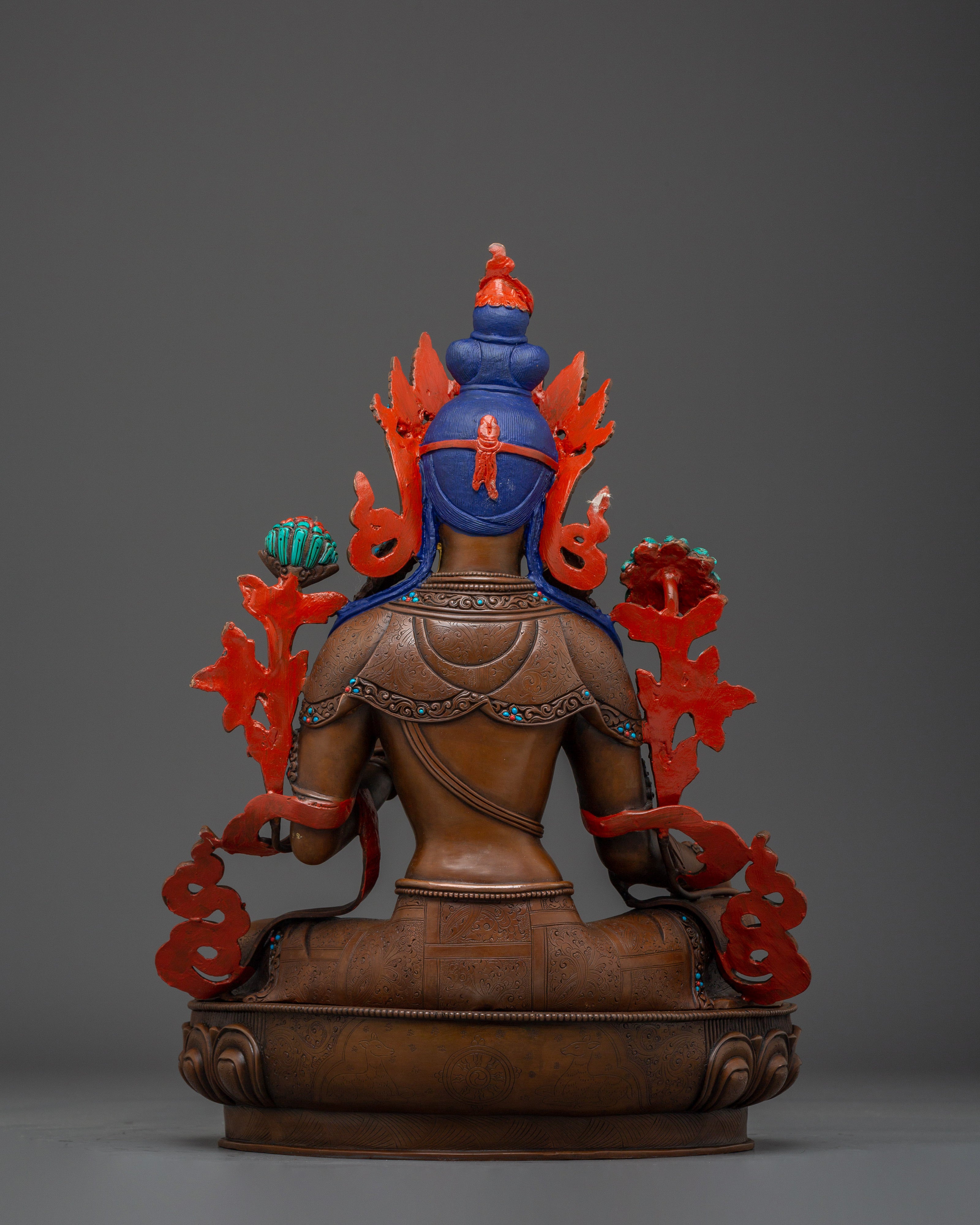 Handmade Green Tara Oxidized Statue | Mother of the Liberation