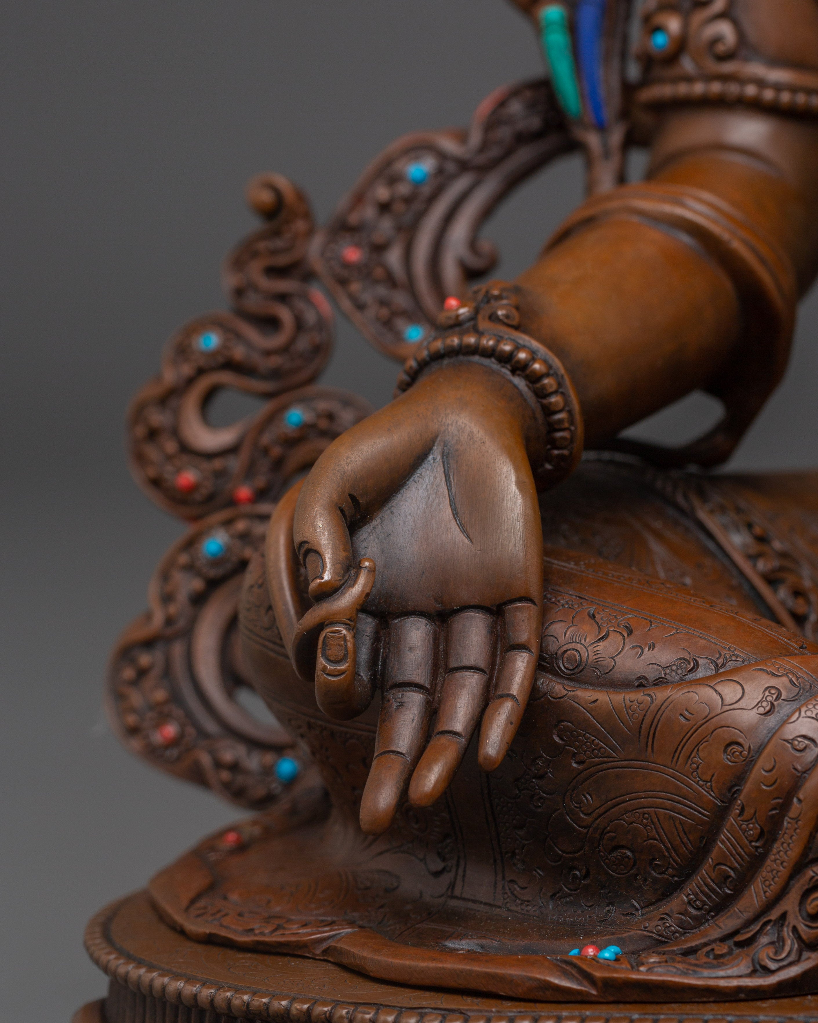 Handmade Green Tara Oxidized Statue | Mother of the Liberation