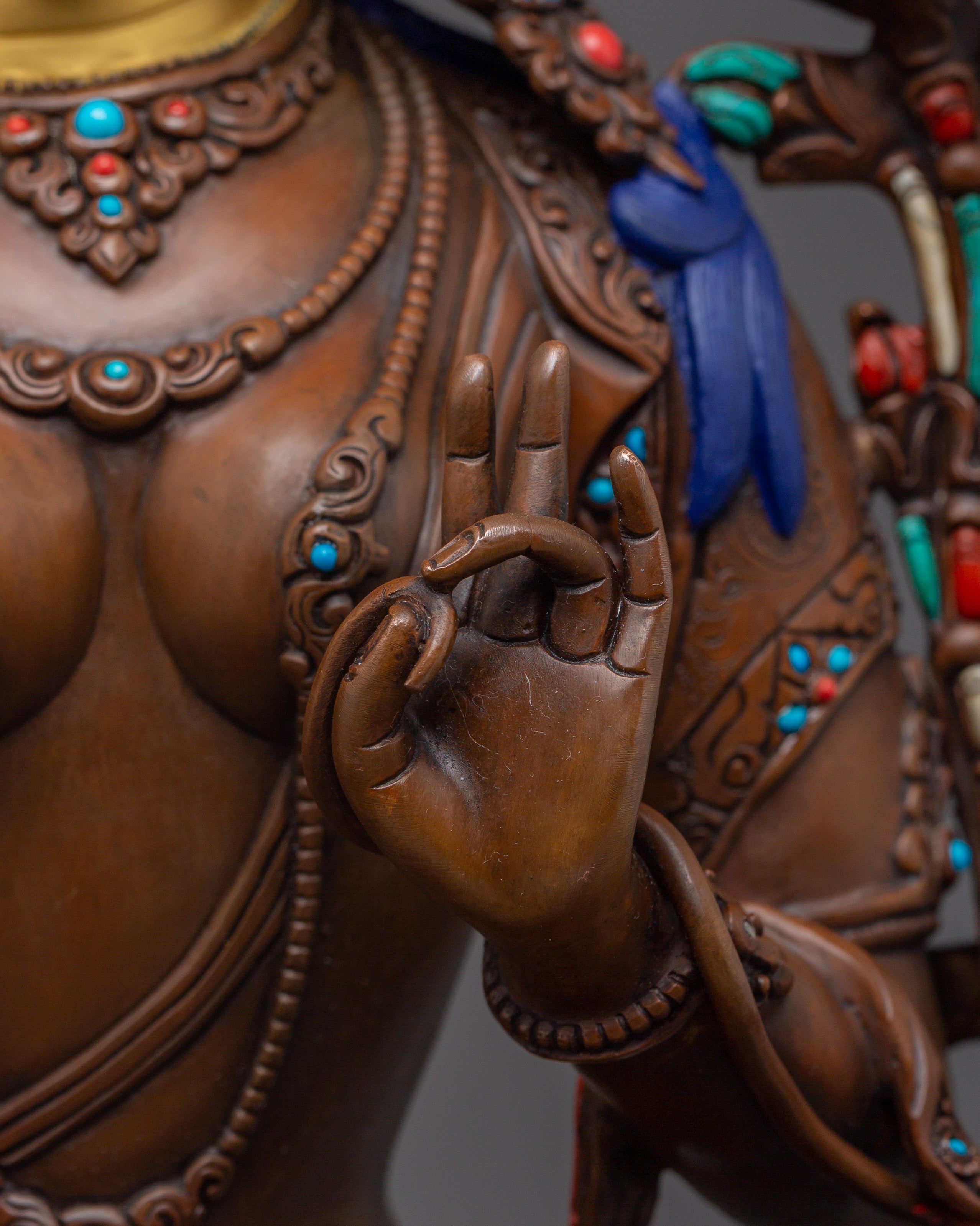 Handmade Green Tara Oxidized Statue | Mother of the Liberation