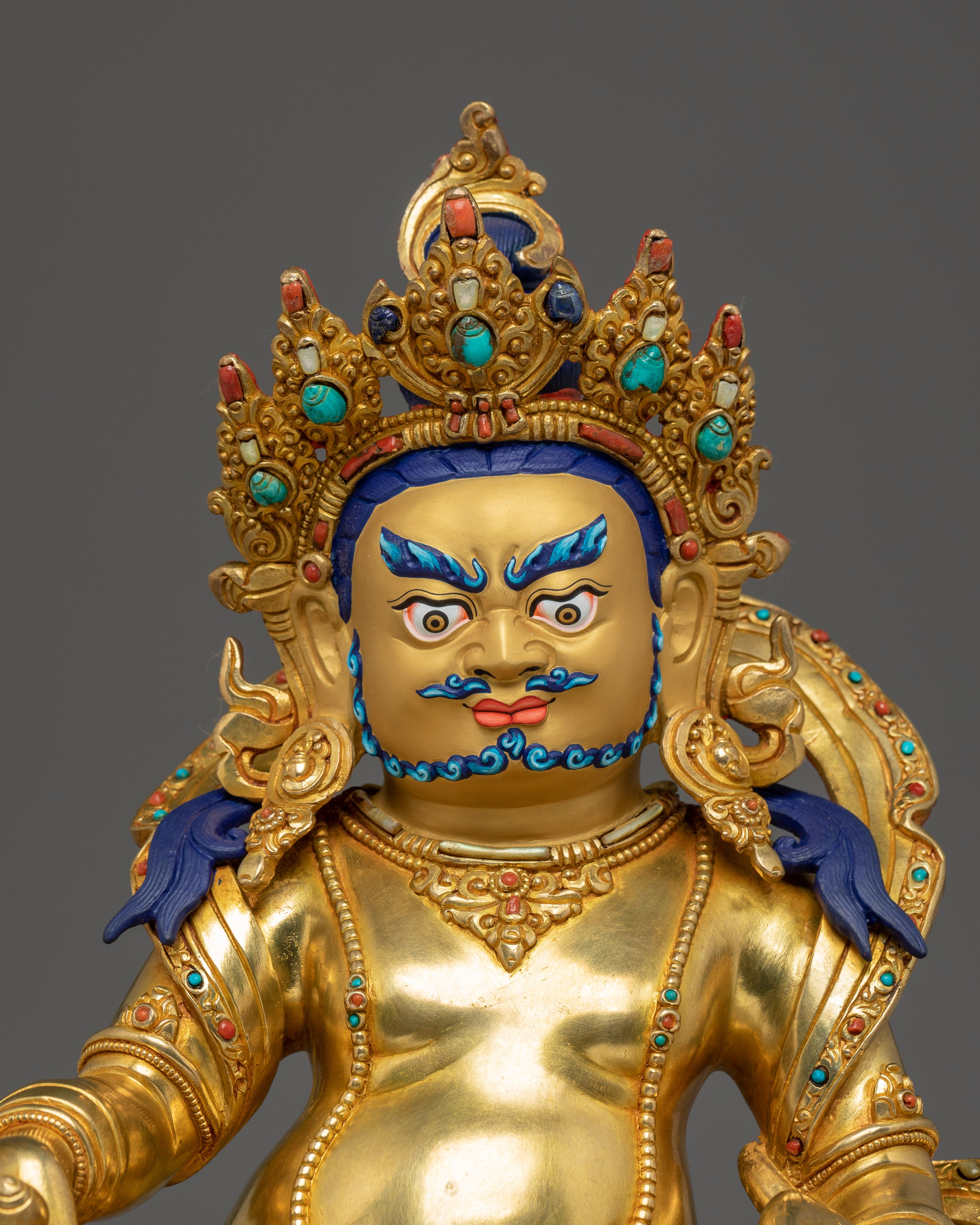 Tibetan Icon Dzambhala Statue | Buddhist Wealth God