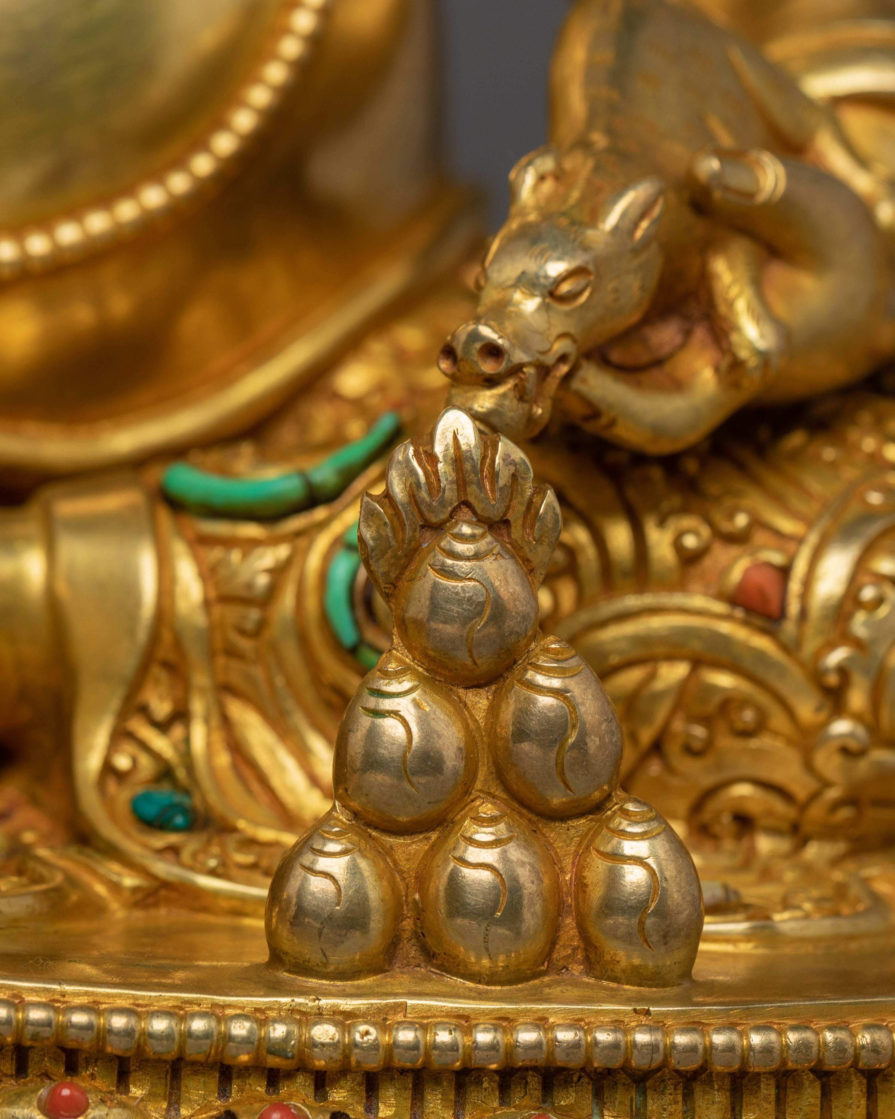 Tibetan Icon Dzambhala Statue | Buddhist Wealth God