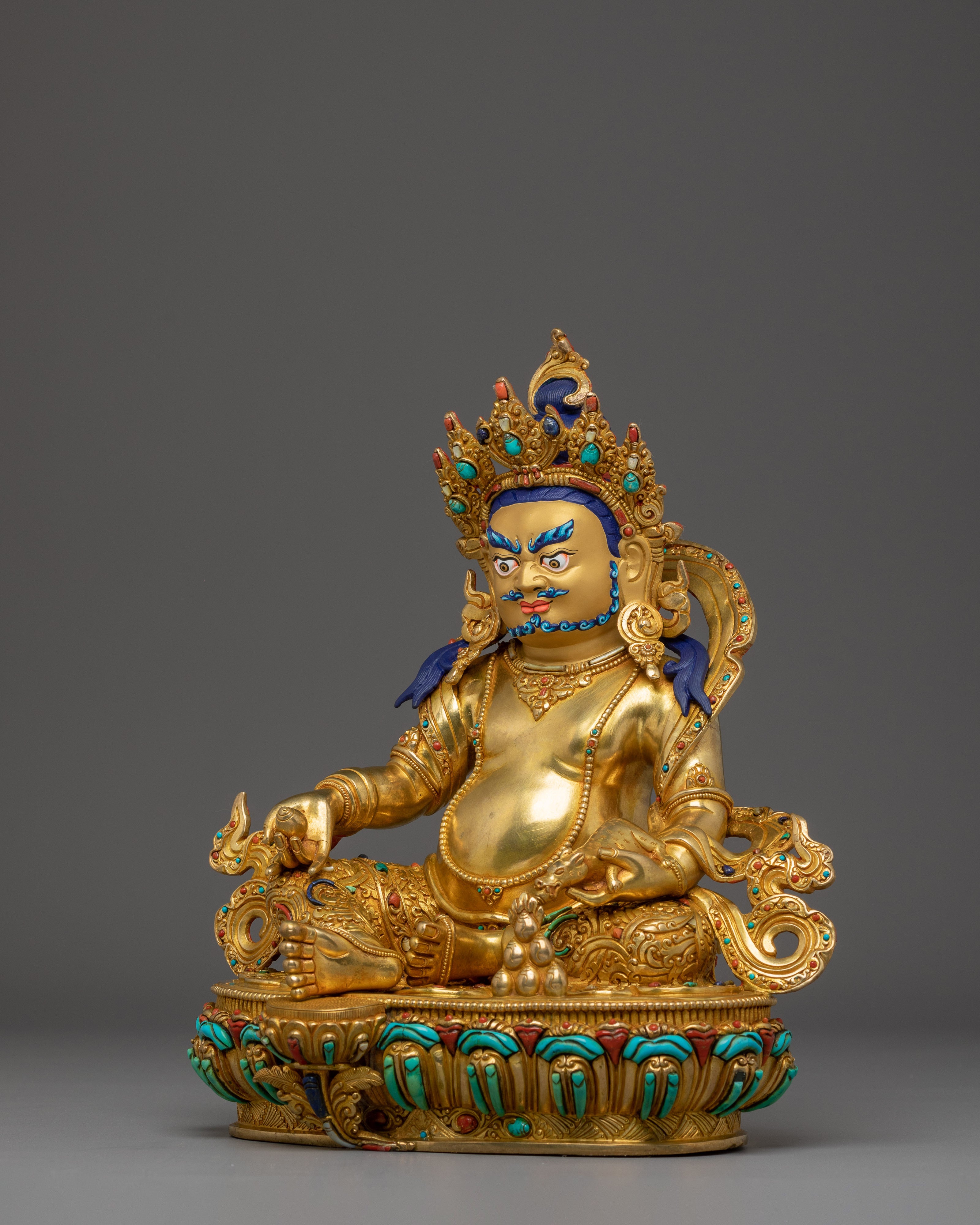 Tibetan Icon Dzambhala Statue | Buddhist Wealth God