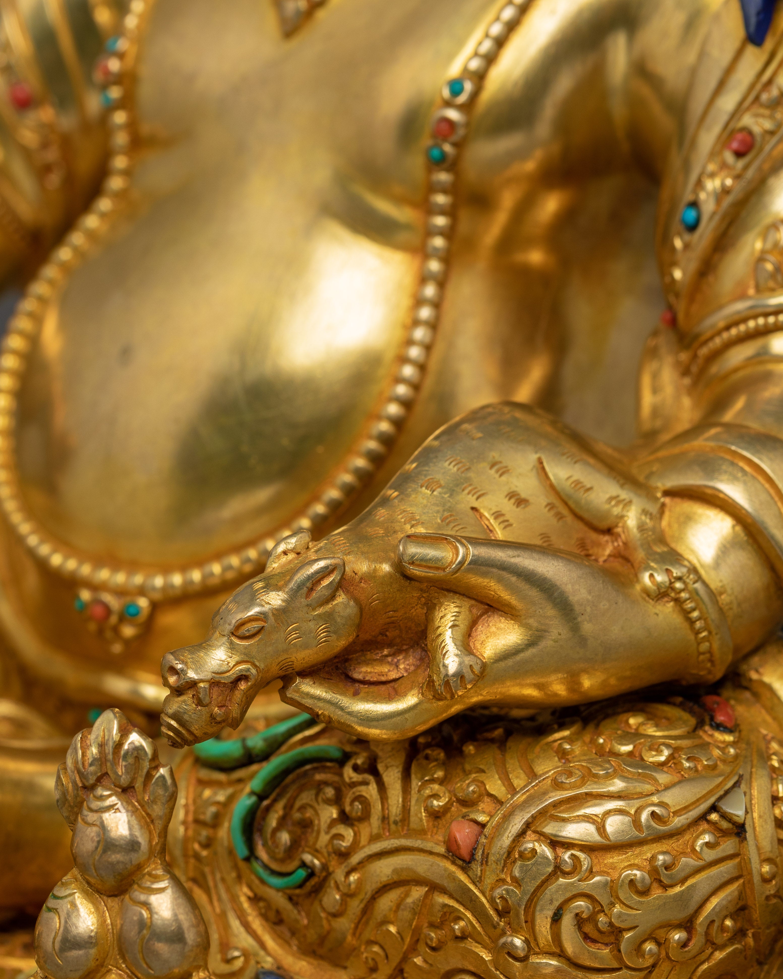 Tibetan Icon Dzambhala Statue | Buddhist Wealth God