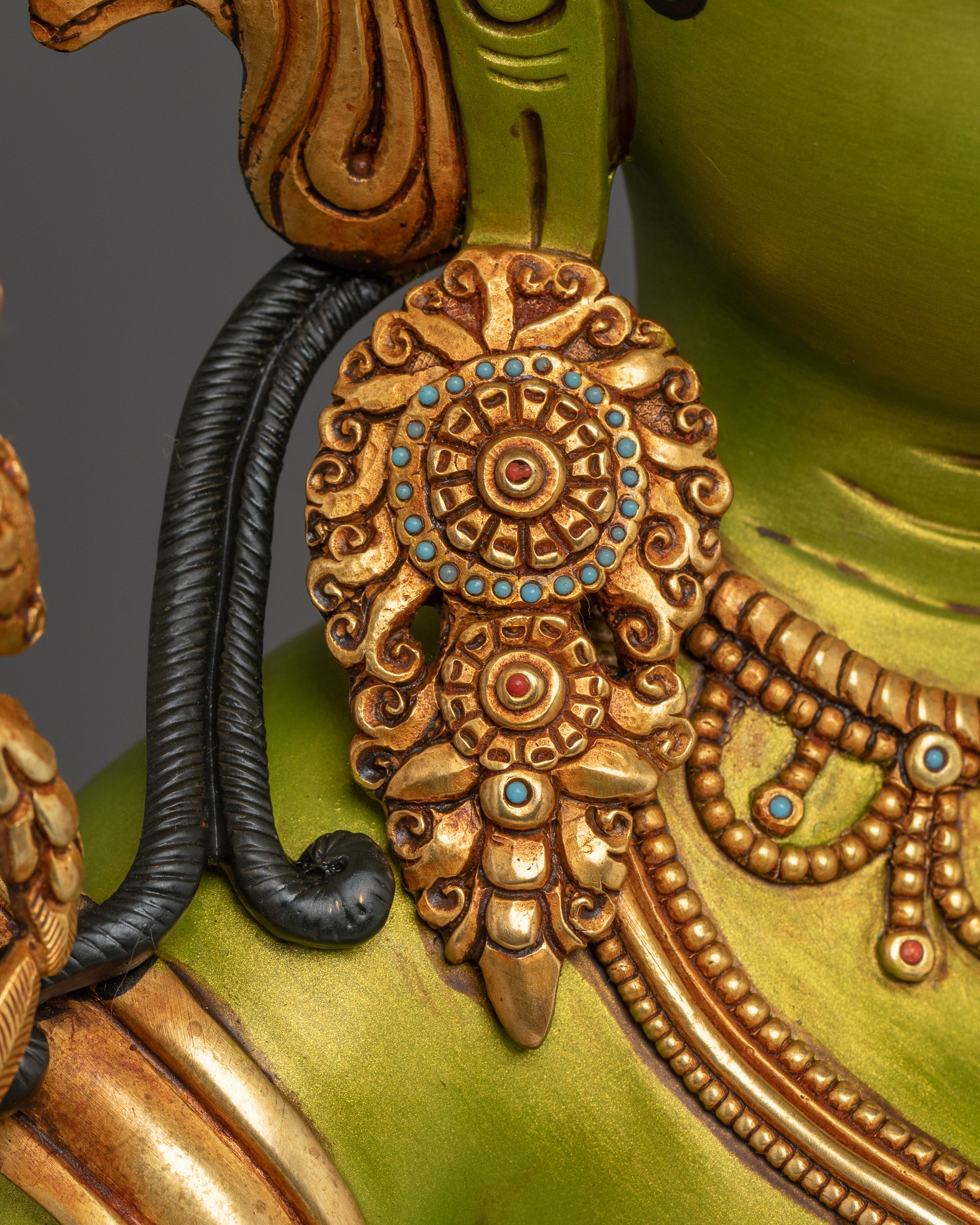 Green Tara, Swift Compassion in Action | Nepali Gold Gilded Statue