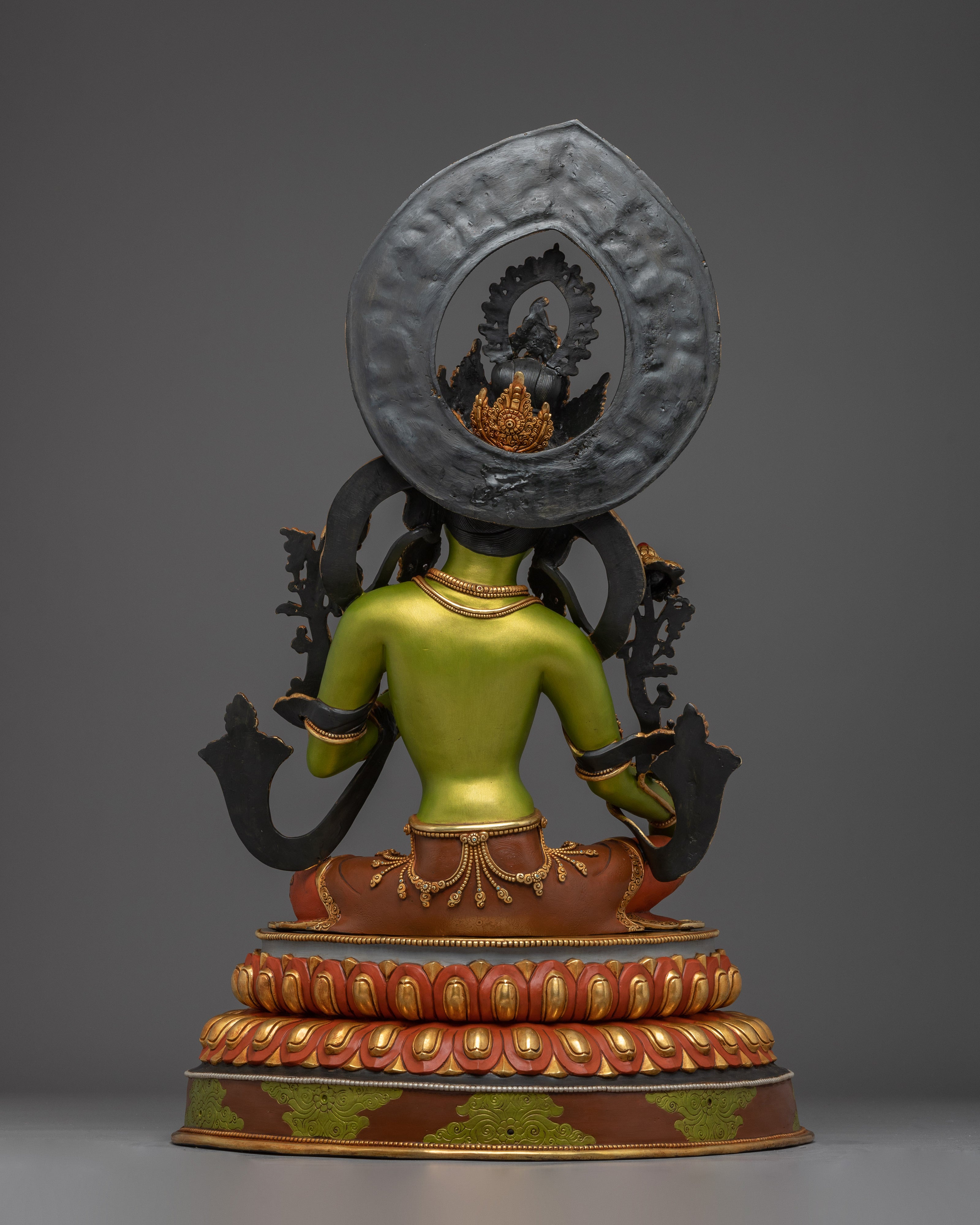 Green Tara, Swift Compassion in Action | Nepali Gold Gilded Statue