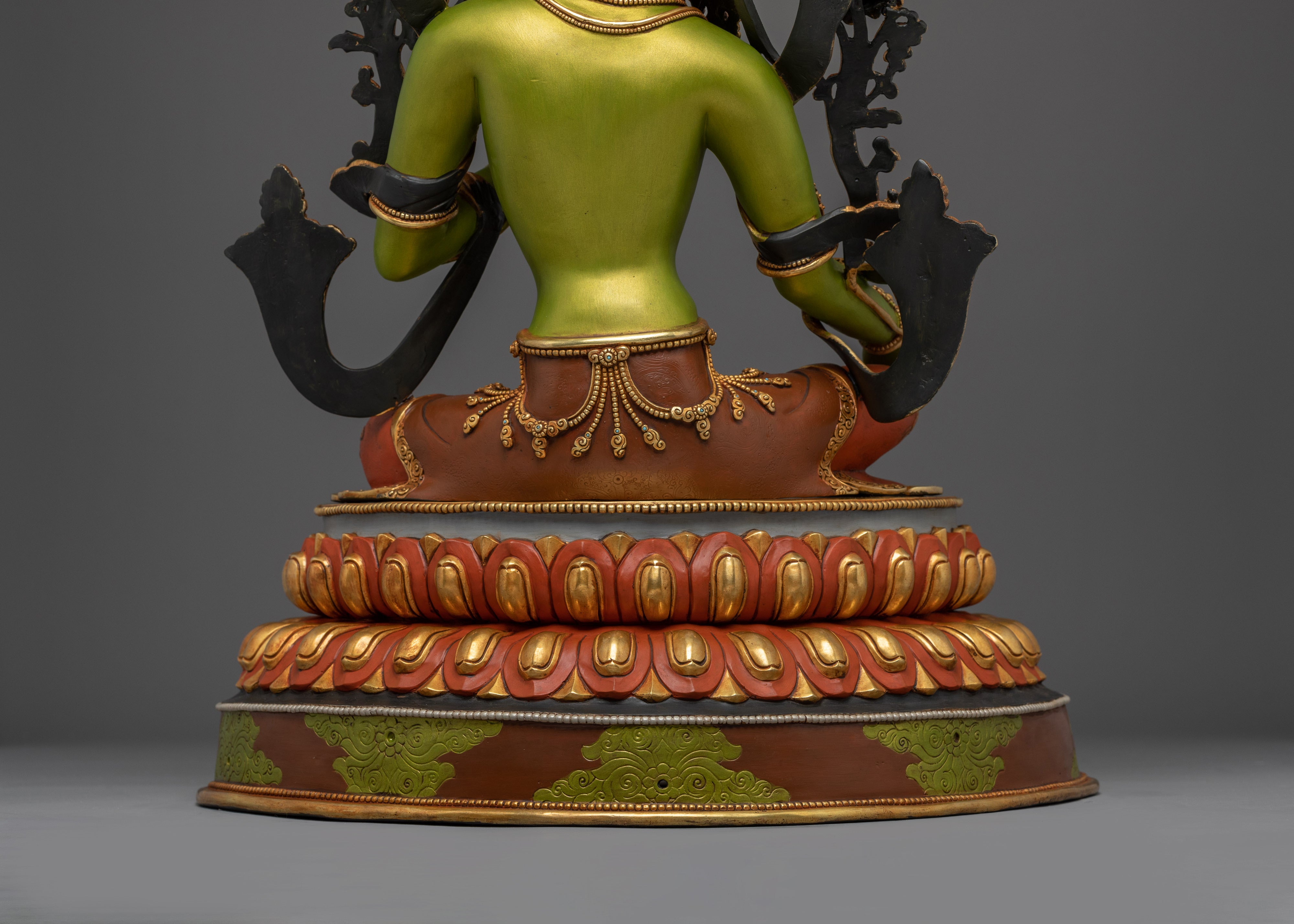 Green Tara, Swift Compassion in Action | Nepali Gold Gilded Statue