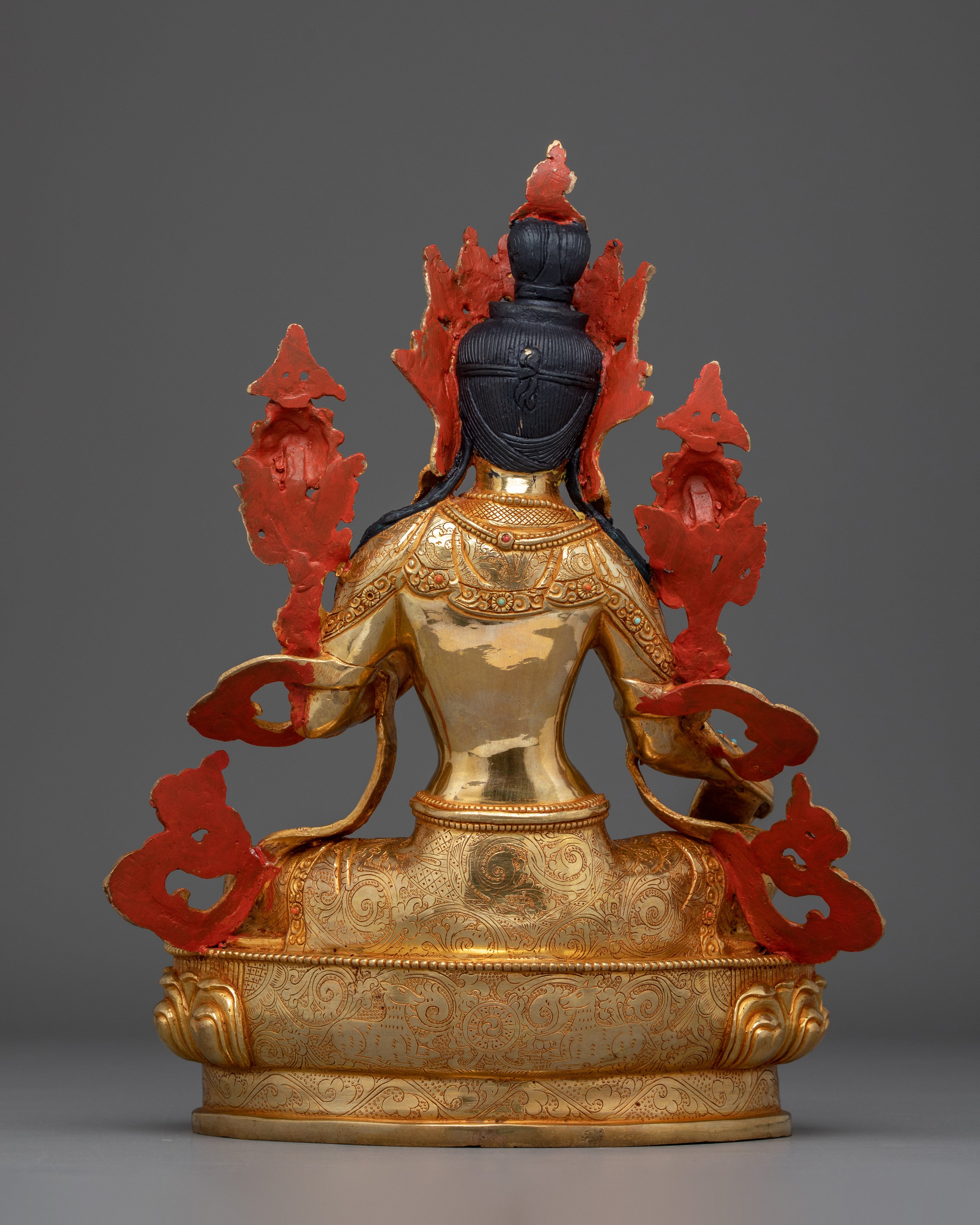 Green Tara 24K Gold Gilded Art | Meditation and Spiritual Shrine