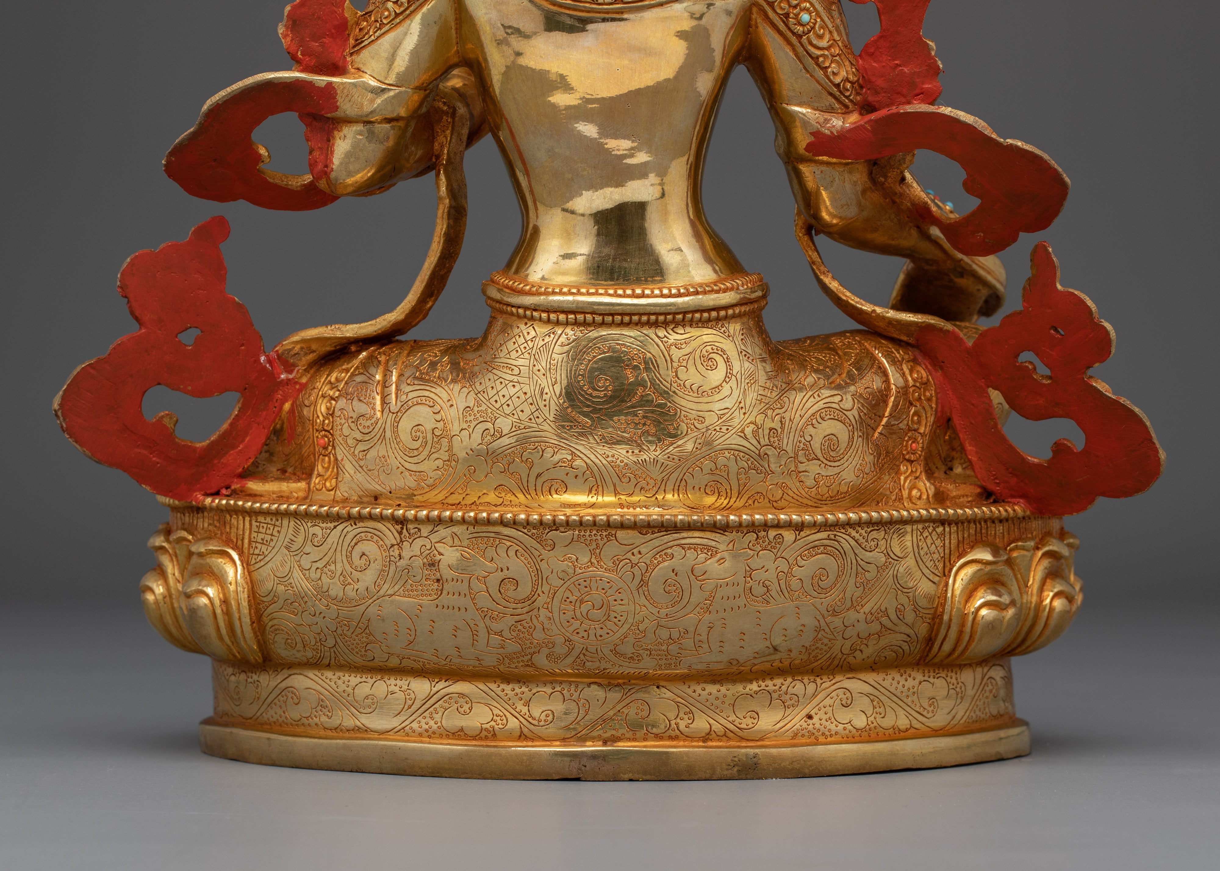 Green Tara 24K Gold Gilded Art | Meditation and Spiritual Shrine