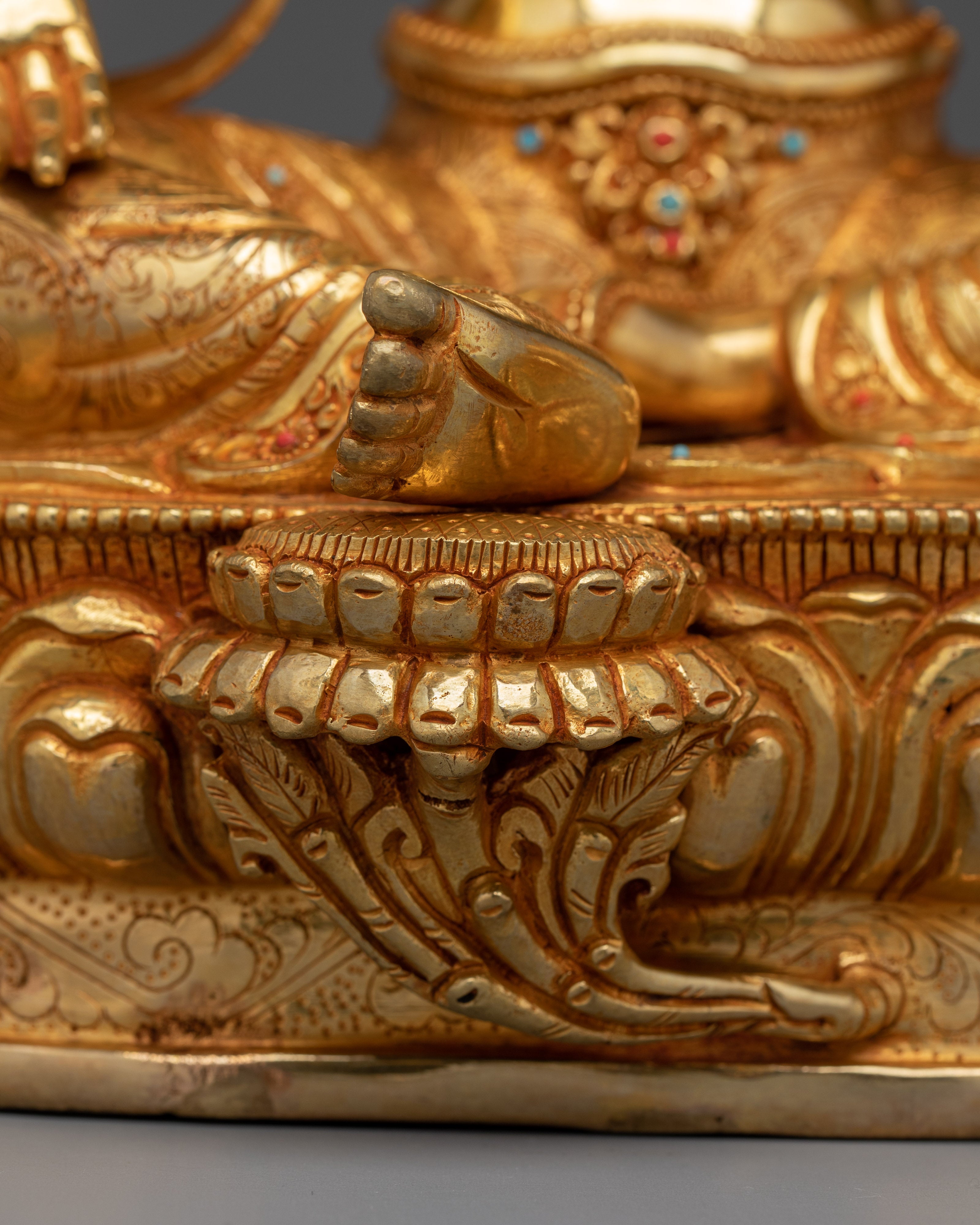 Green Tara 24K Gold Gilded Art | Meditation and Spiritual Shrine