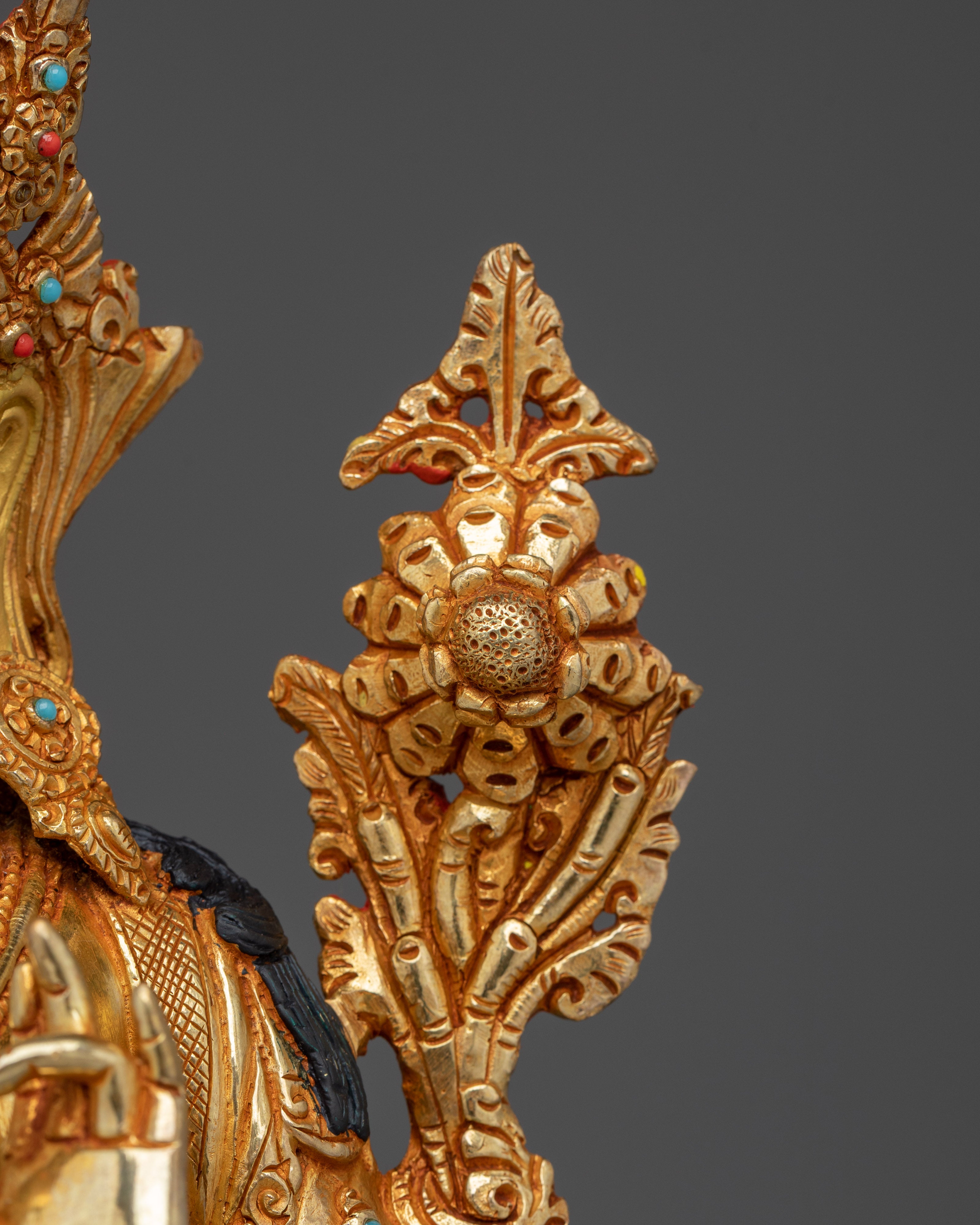 Green Tara 24K Gold Gilded Art | Meditation and Spiritual Shrine