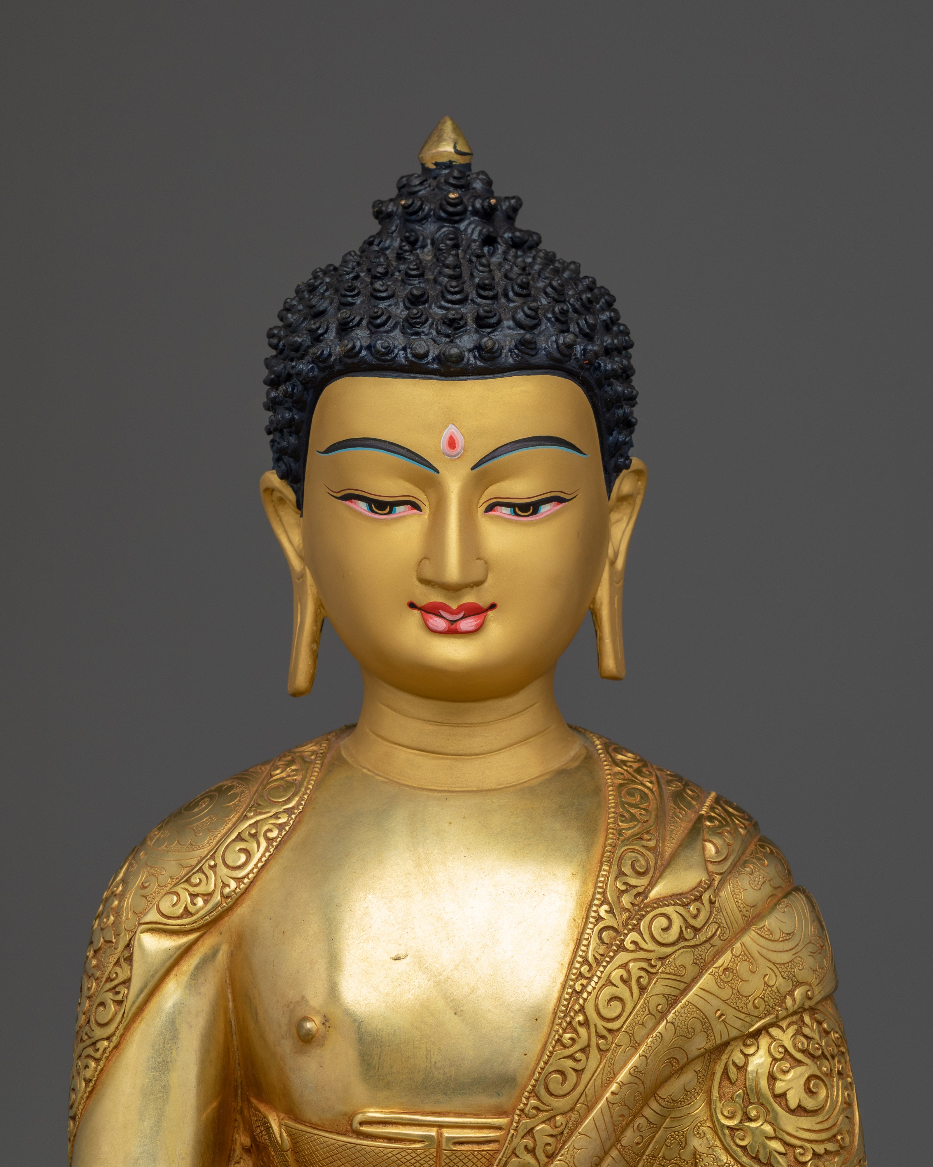 24K Gold Shakyamuni Buddha Art | Symbol of Enlightenment for Meditation