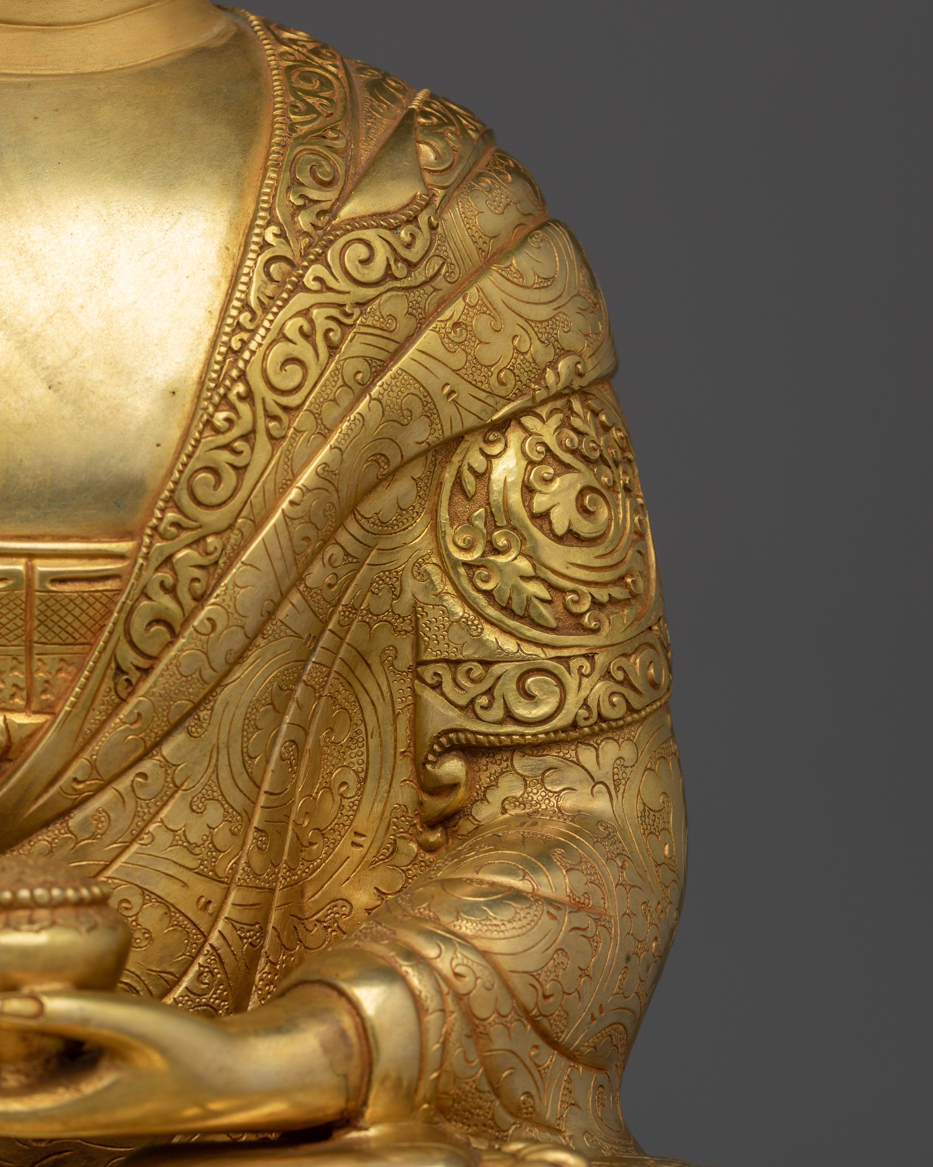 24K Gold Shakyamuni Buddha Art | Symbol of Enlightenment for Meditation
