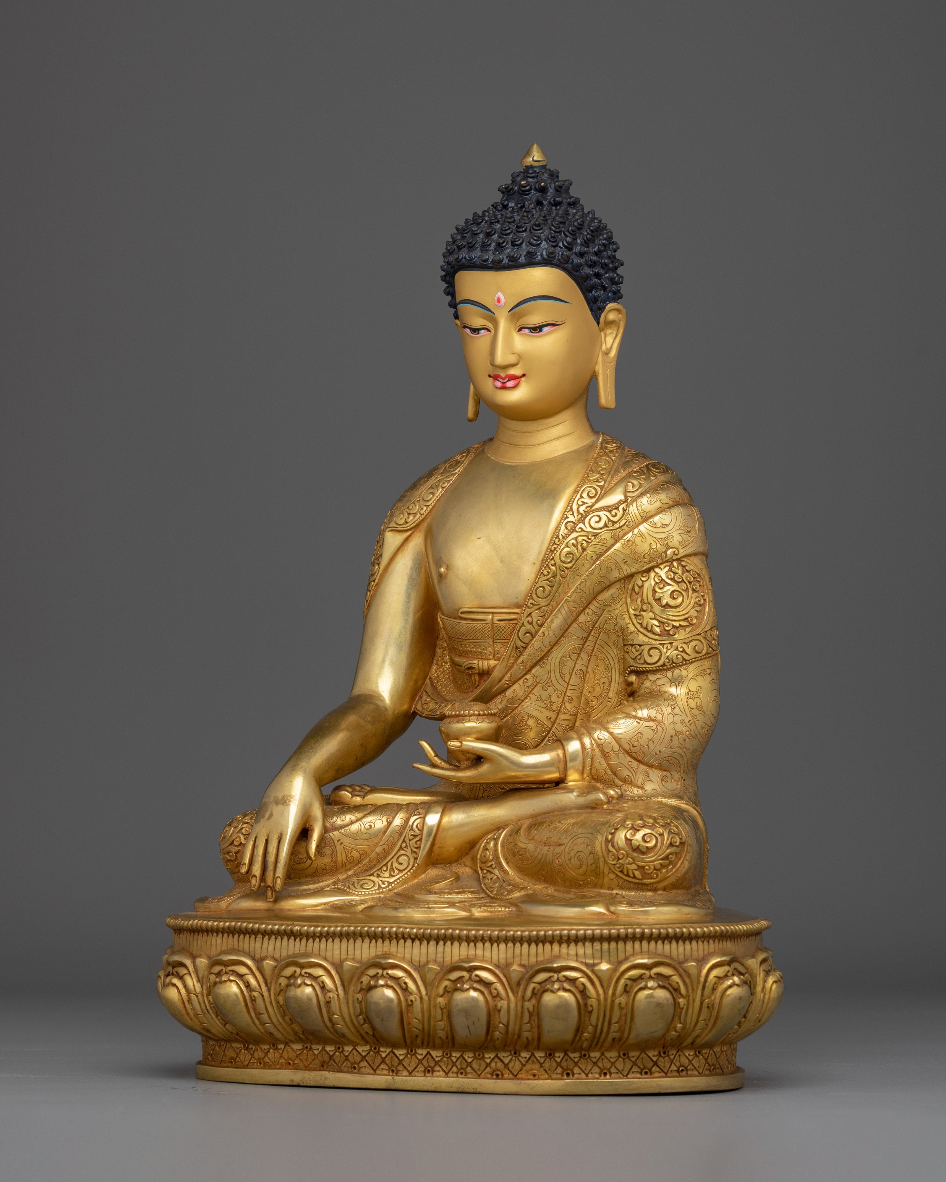 24K Gold Shakyamuni Buddha Art | Symbol of Enlightenment for Meditation