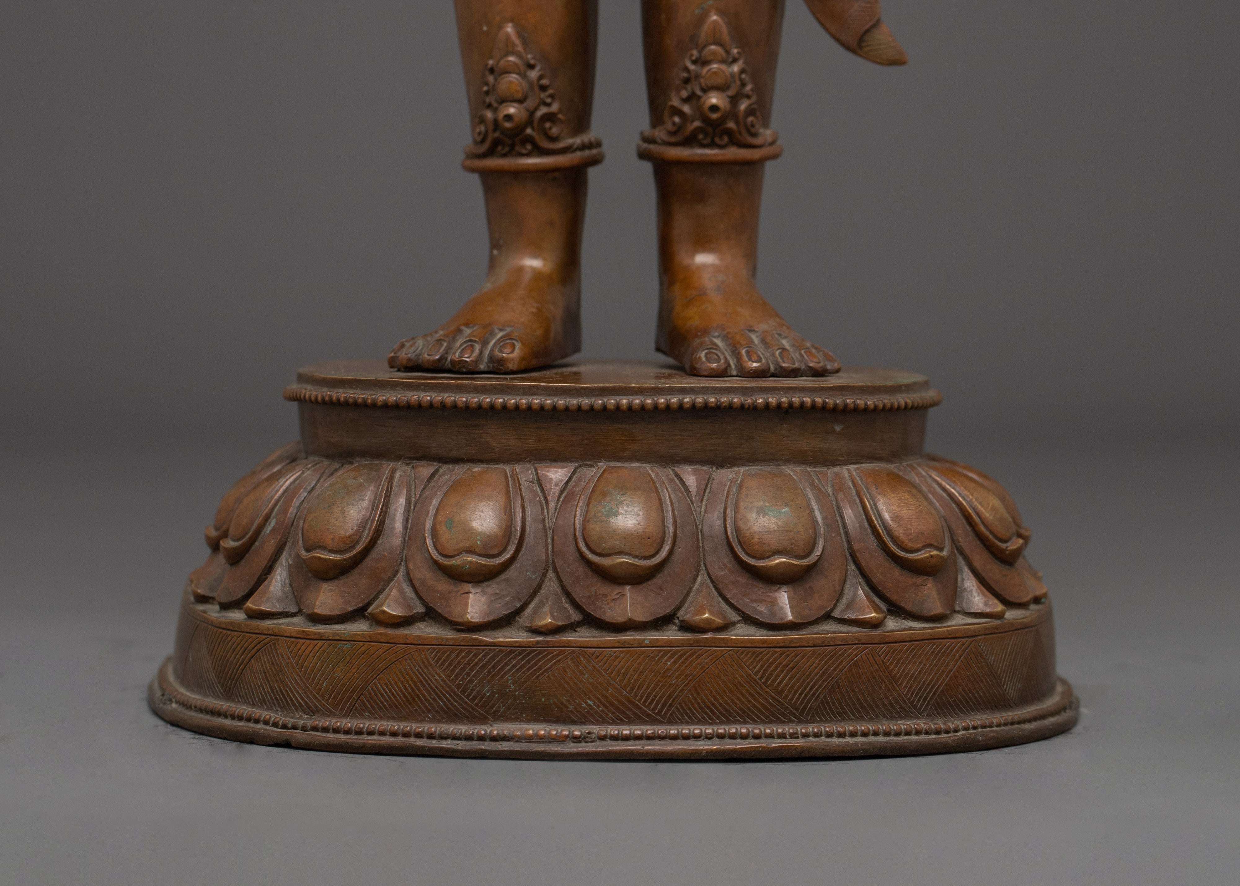 Himalayan Standing Tara Statue | Compassionate Tibetan Deity