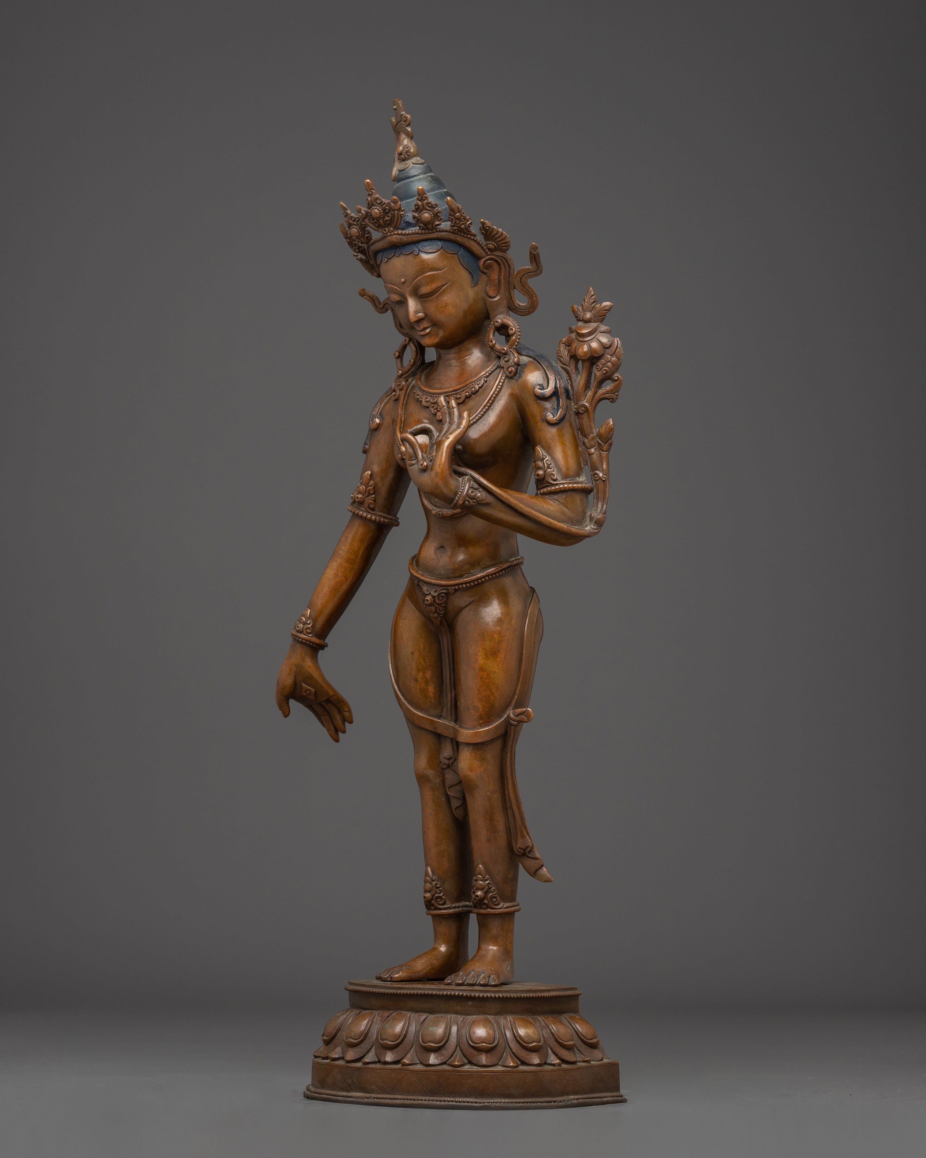 Himalayan Standing Tara Statue | Compassionate Tibetan Deity