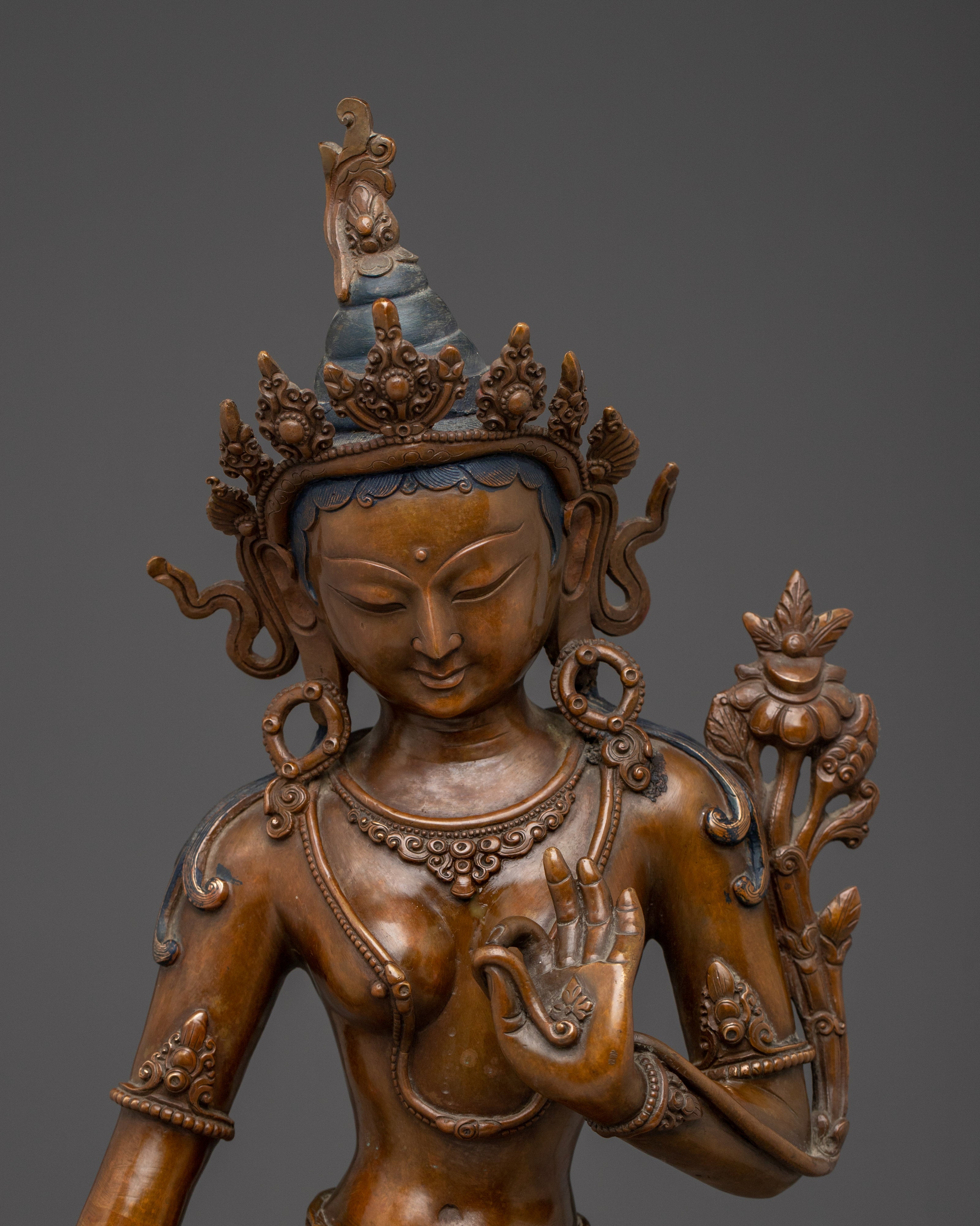 Himalayan Standing Tara Statue | Compassionate Tibetan Deity