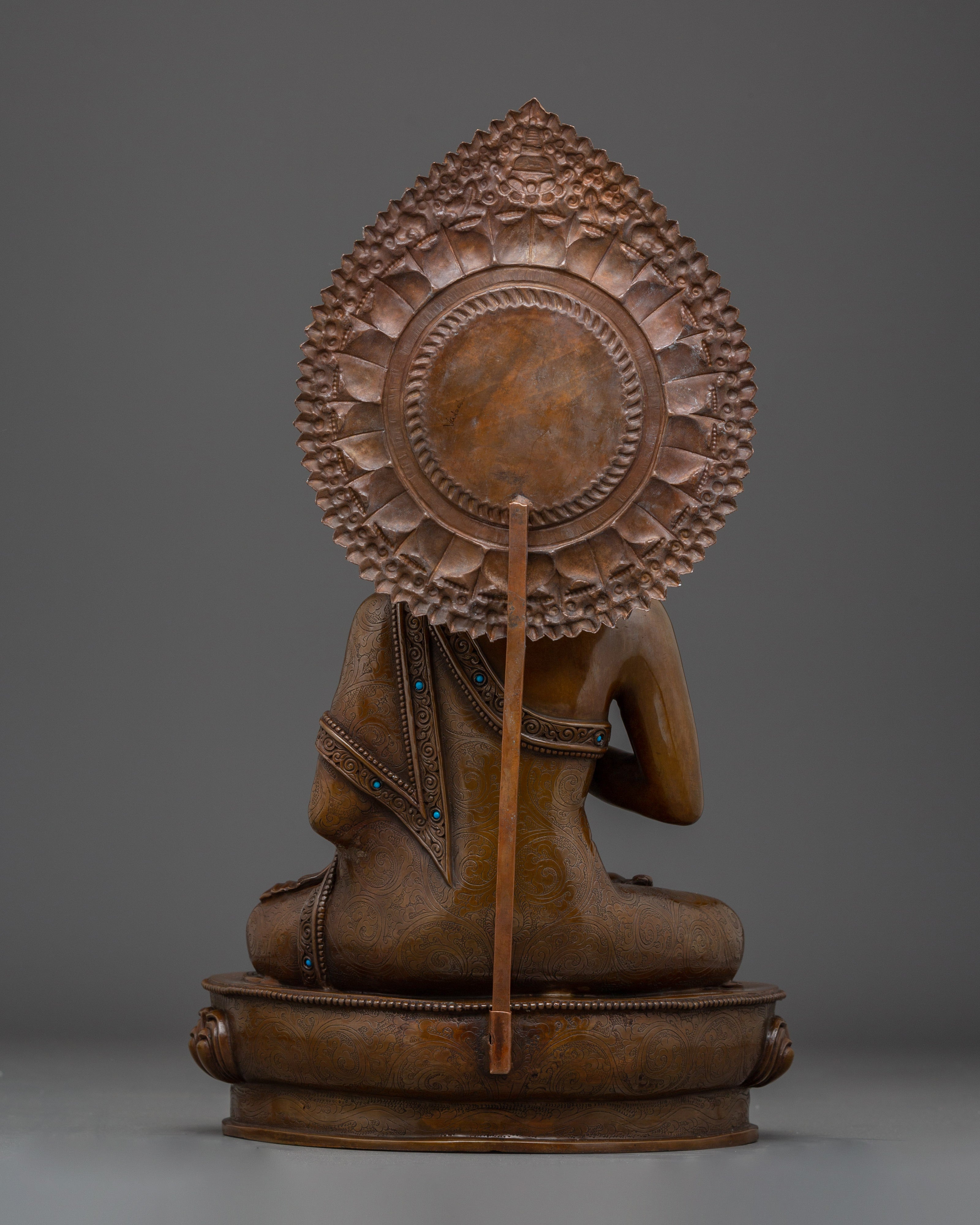 Himalayan Vairocana Buddha Statue | Nepali Gold Gilded Artwork