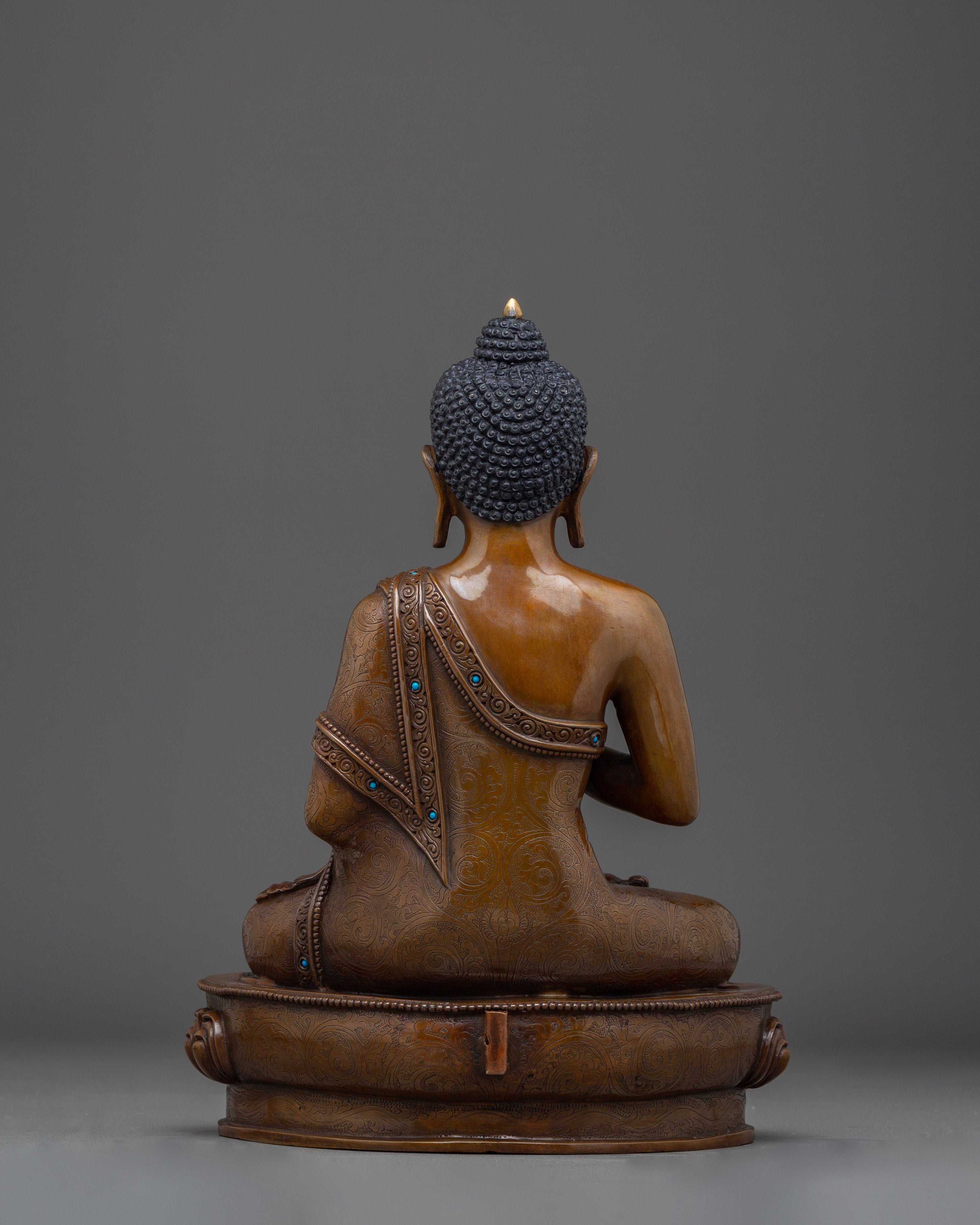 Himalayan Vairocana Buddha Statue | Nepali Gold Gilded Artwork