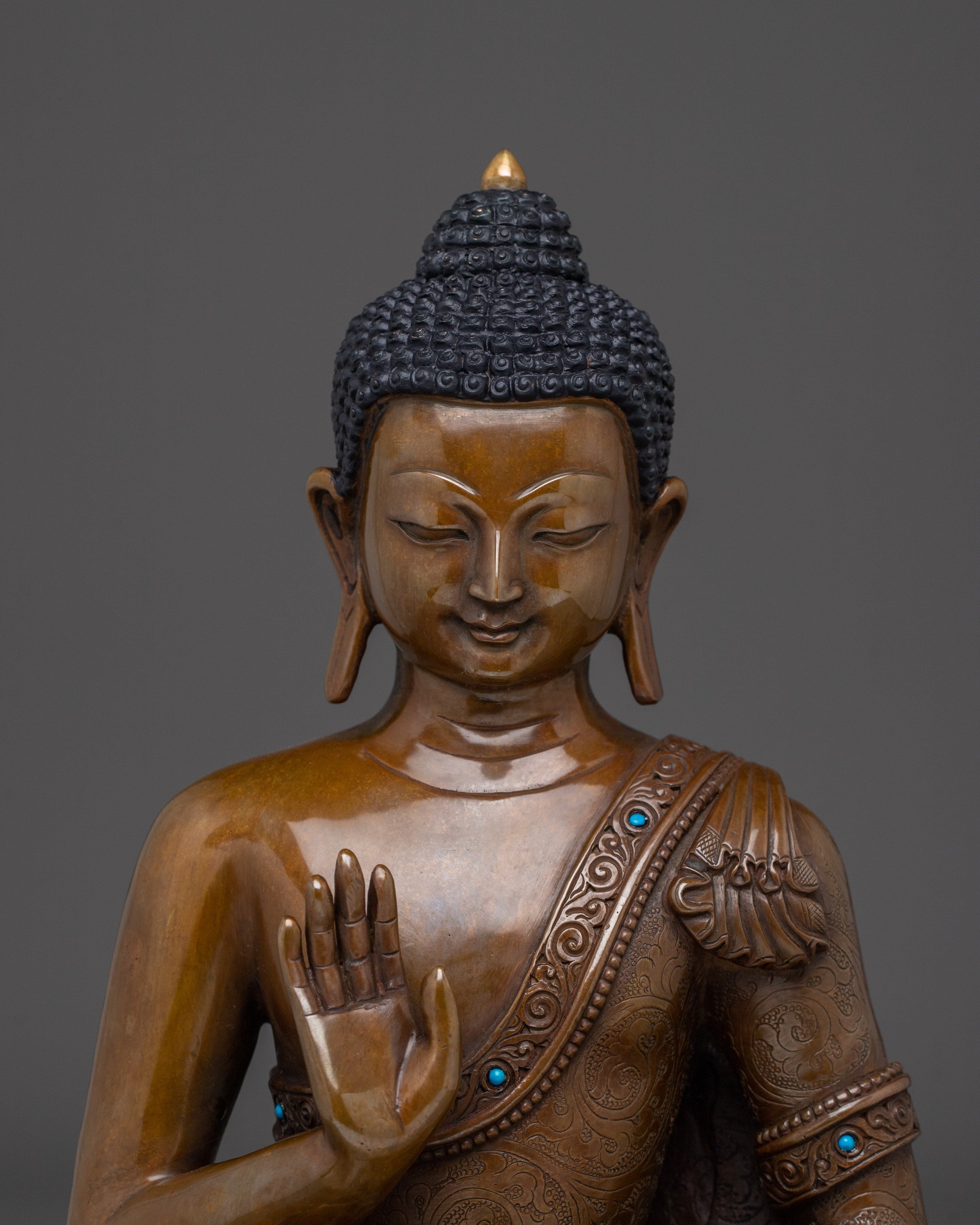 Amoghasiddhi, Buddha of Success | Nepali Handcrafted Icon