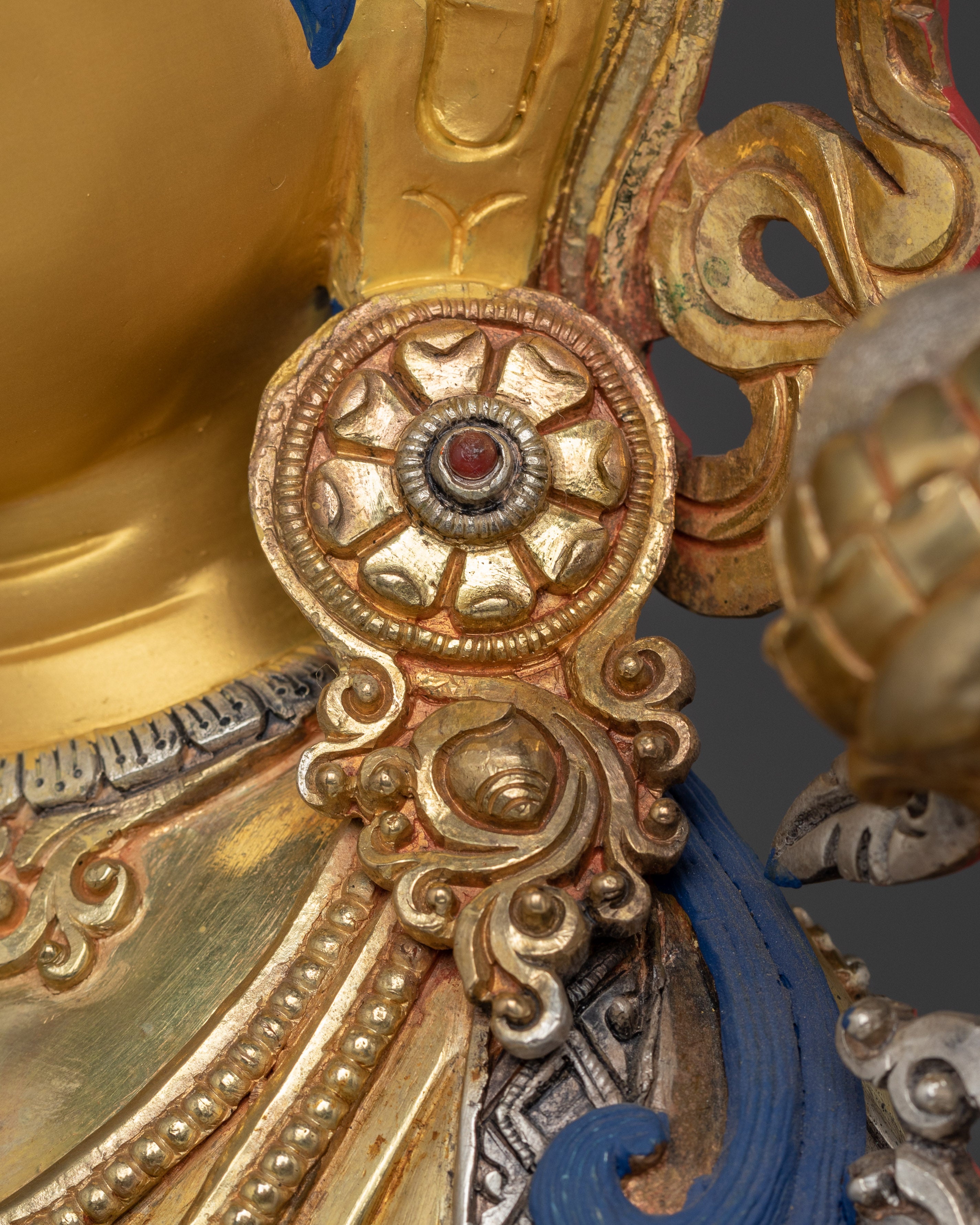 Green Tara Art, Vajrayana Liberation Deity | Gold Gilded Tibetan Statue