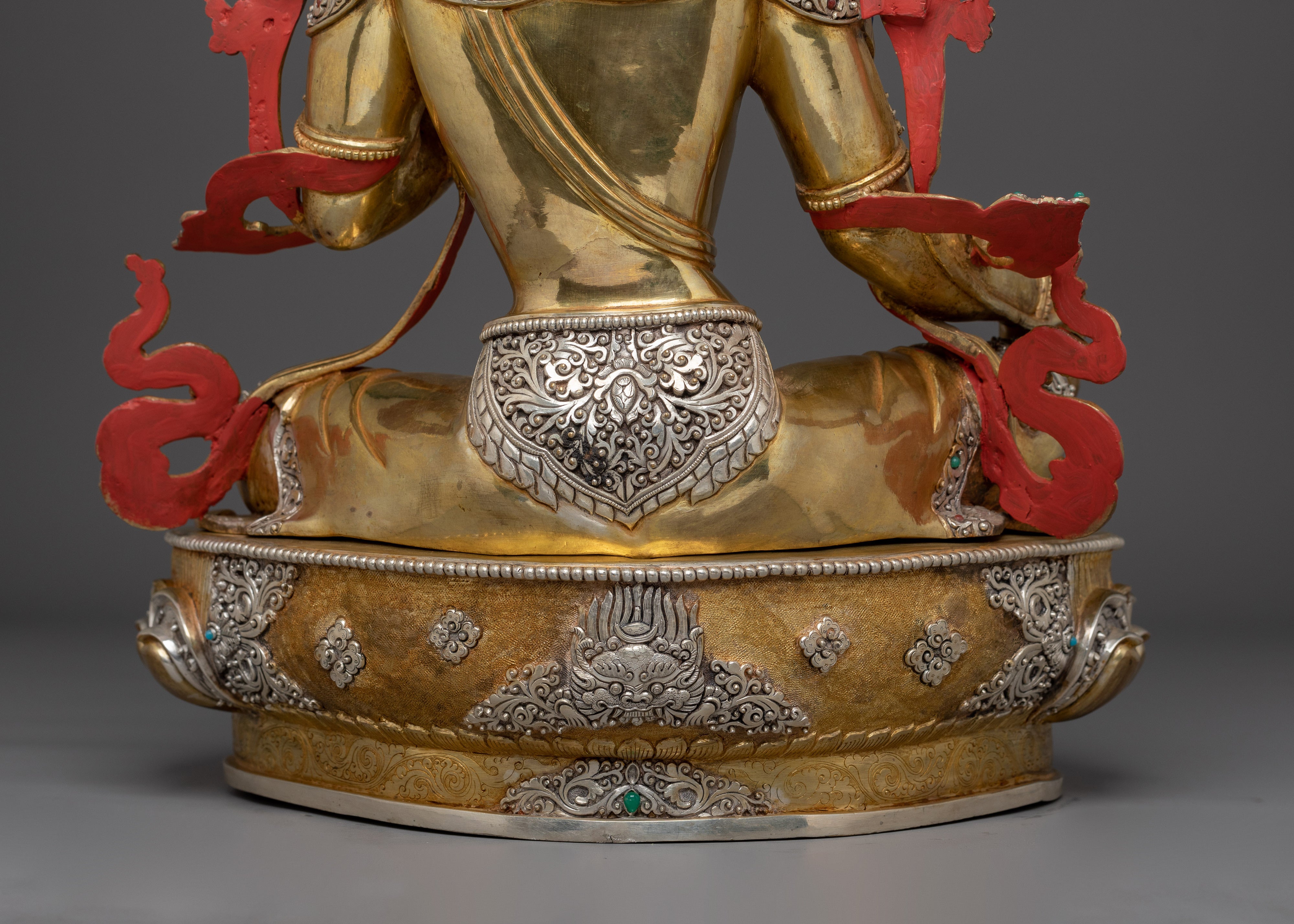 Green Tara Art, Vajrayana Liberation Deity | Gold Gilded Tibetan Statue