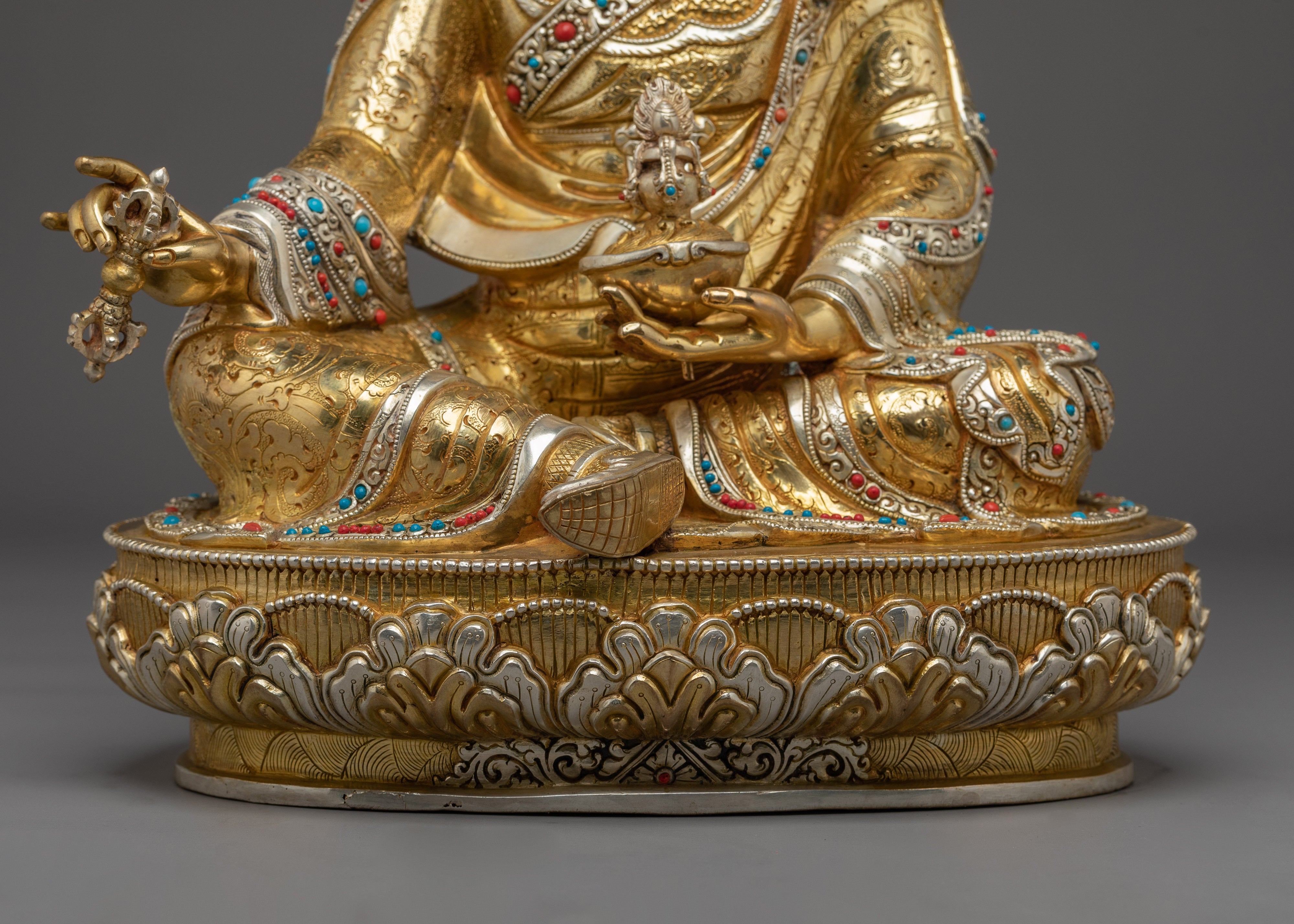 24K Gold Guru Rinpoche Artwork | Meditation & Protection