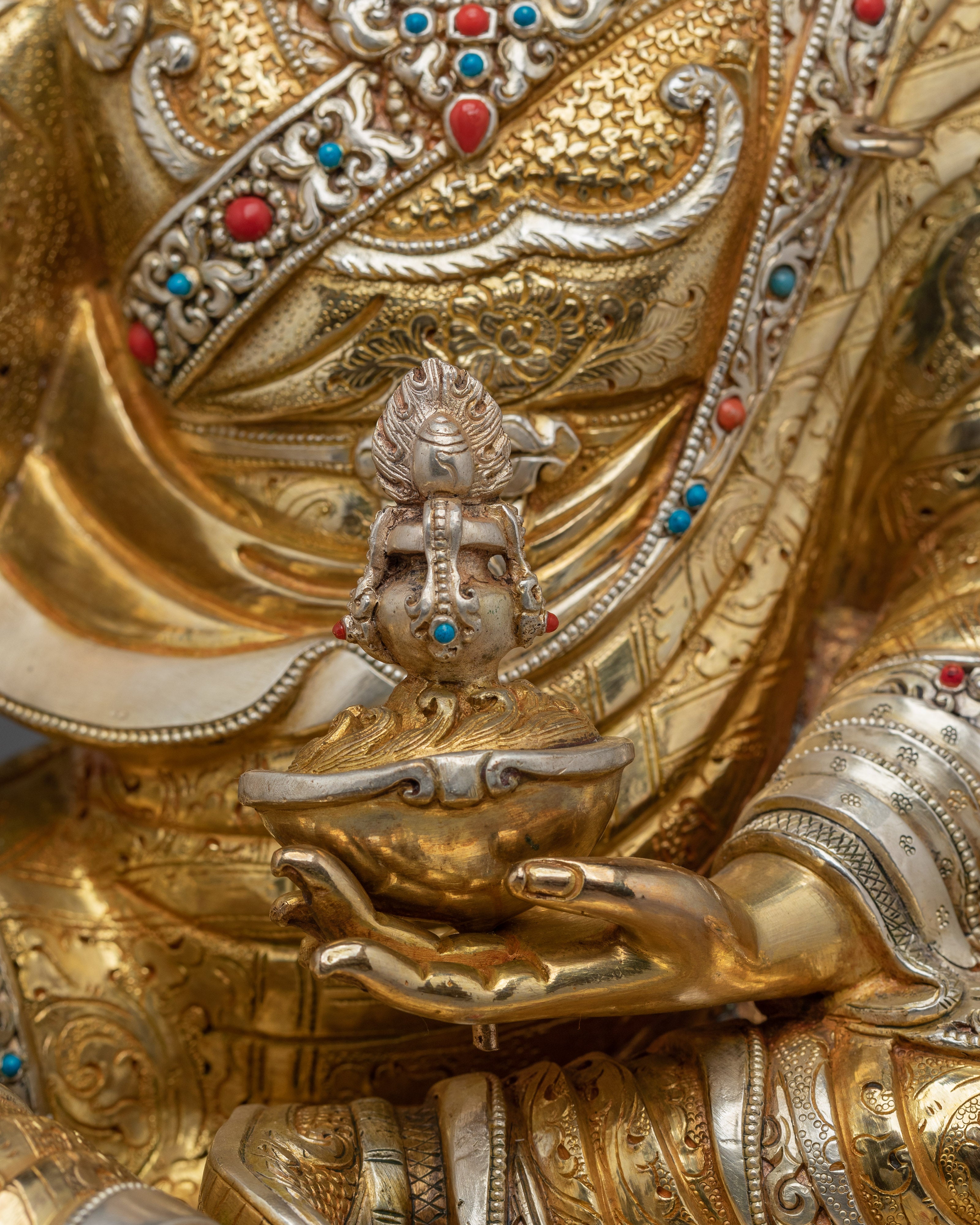 24K Gold Guru Rinpoche Artwork | Meditation & Protection