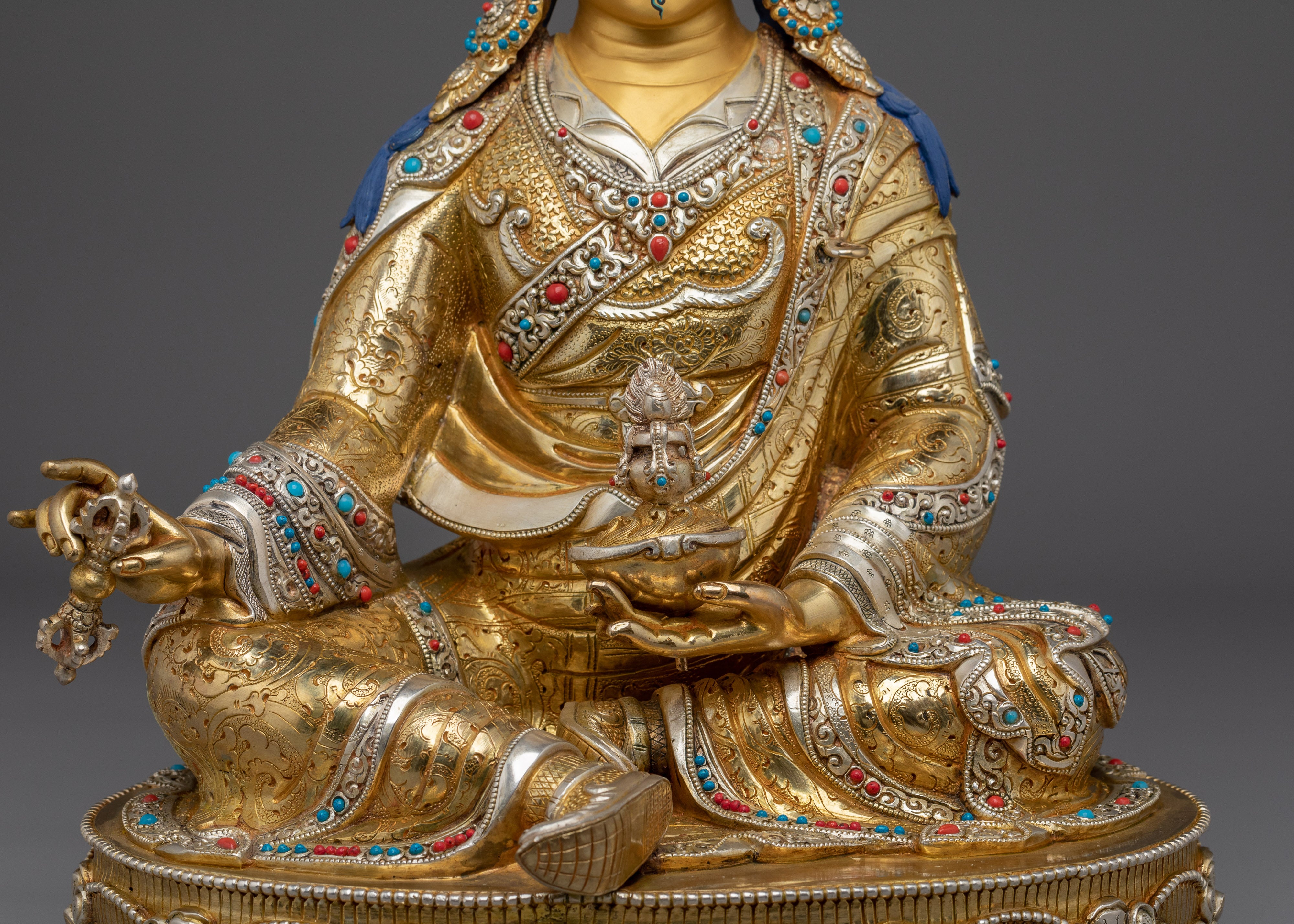 24K Gold Guru Rinpoche Artwork | Meditation & Protection