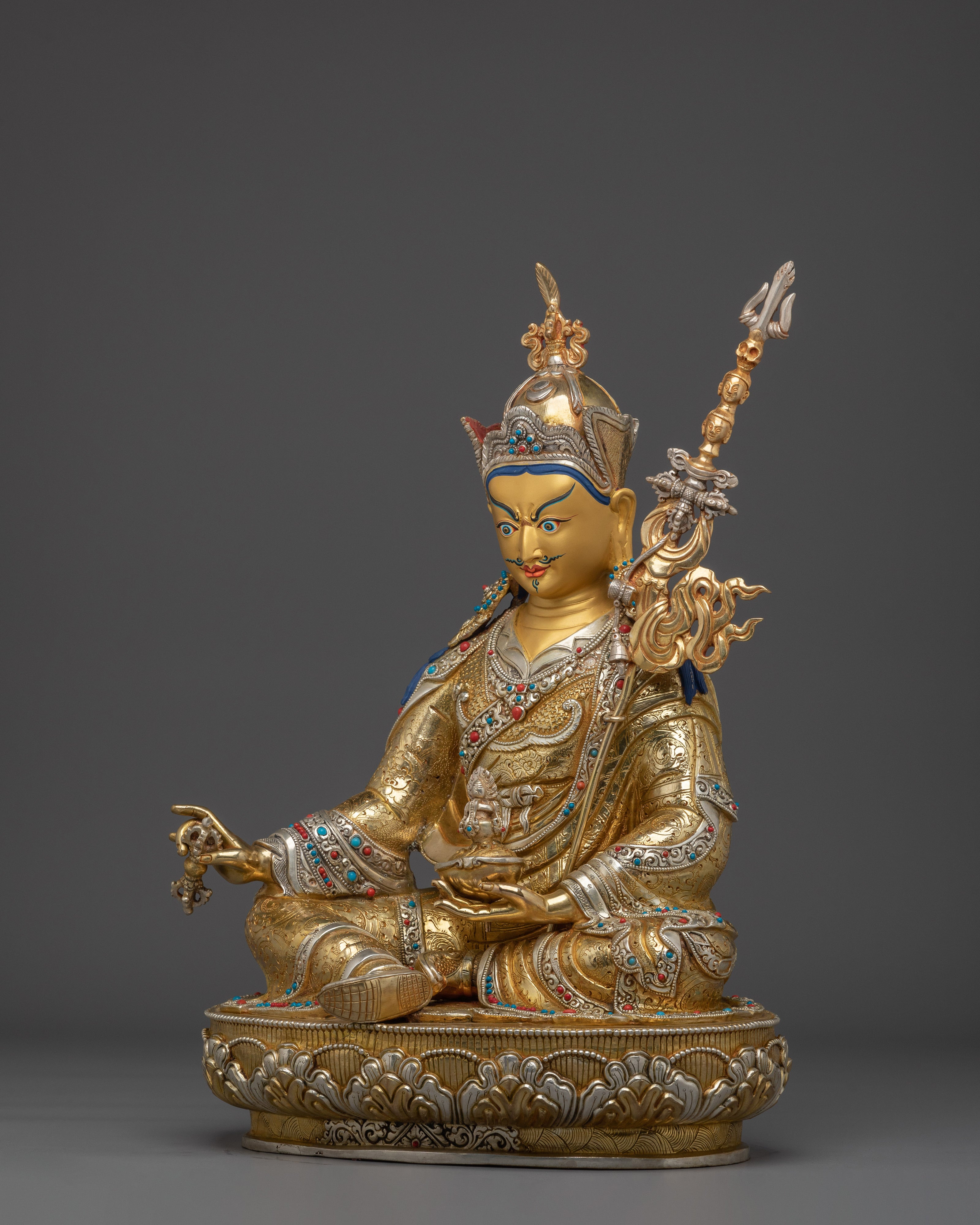 24K Gold Guru Rinpoche Artwork | Meditation & Protection