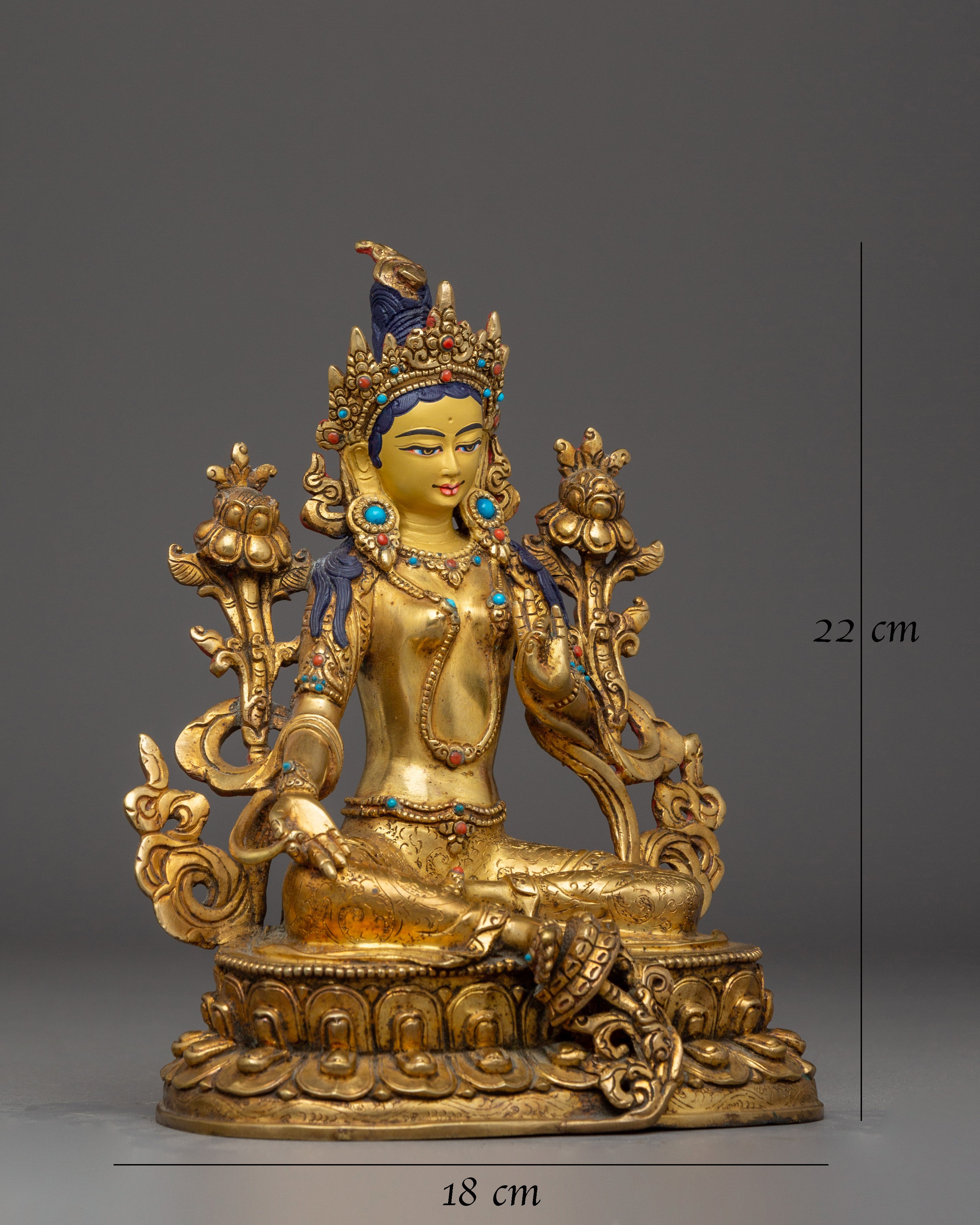 Green Tara Statue for Meditation Decor