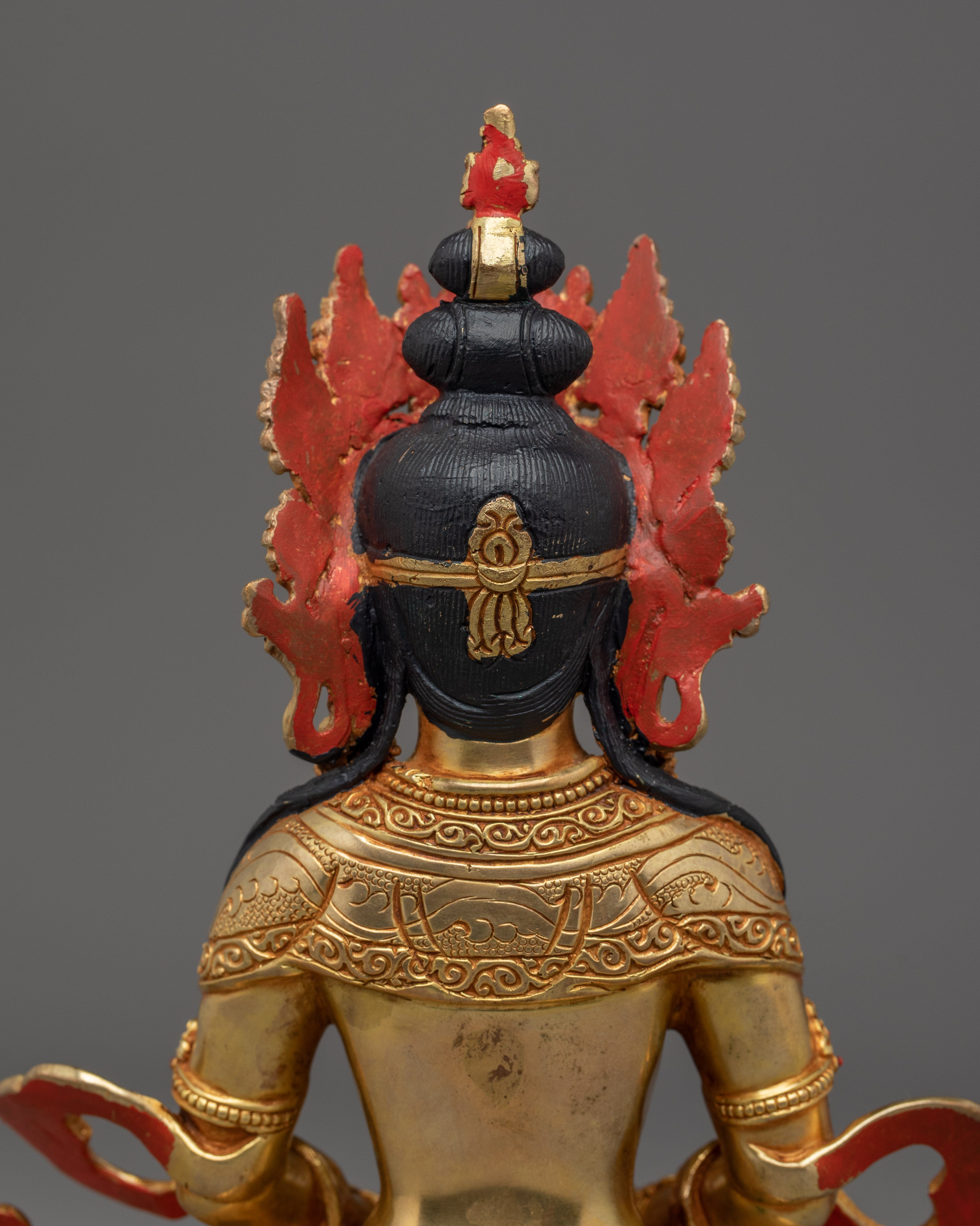 Amitayus Statue with 24K Gold Gilding | Meditation & Spiritual Home Decor