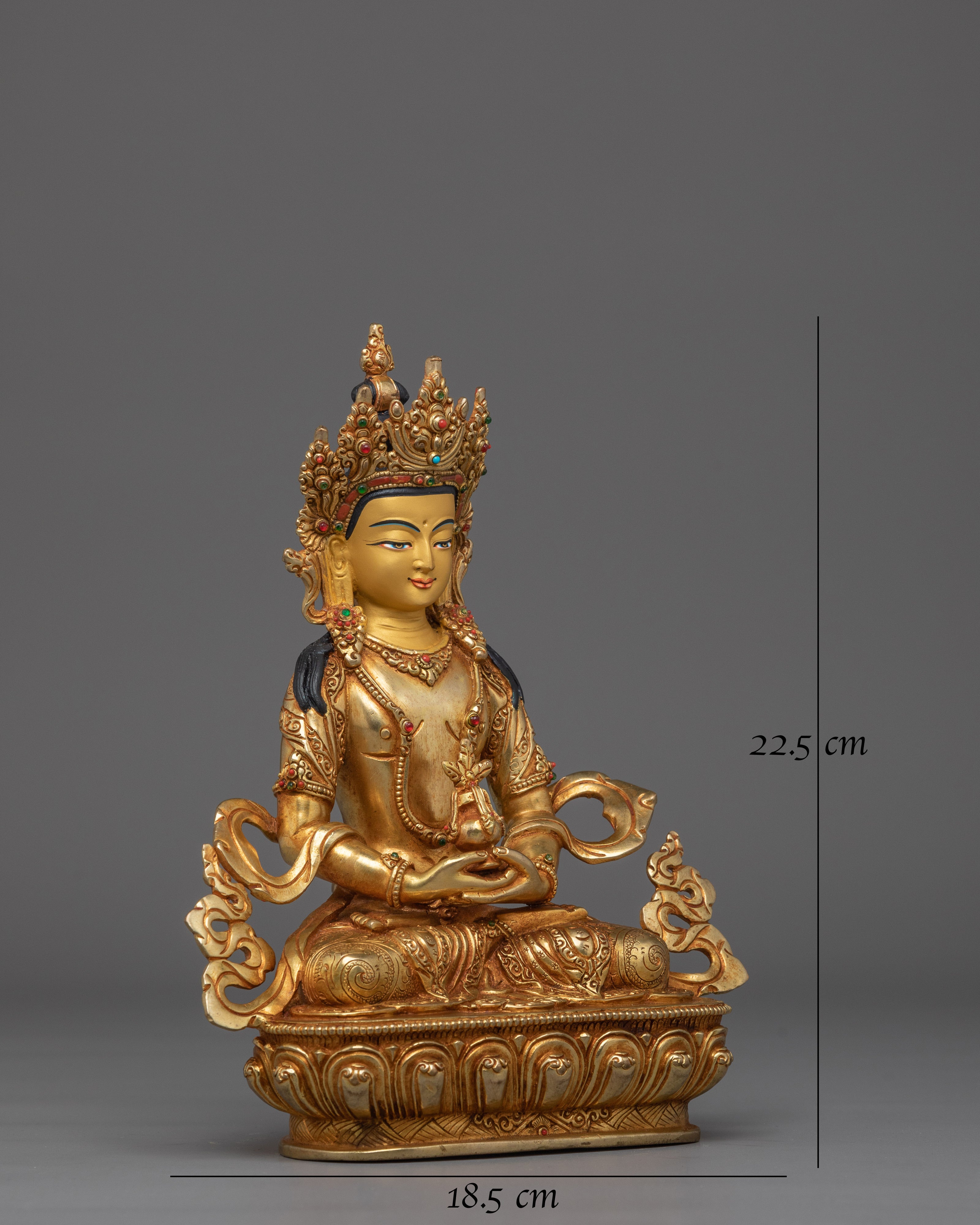 Amitayus Statue with 24K Gold Gilding