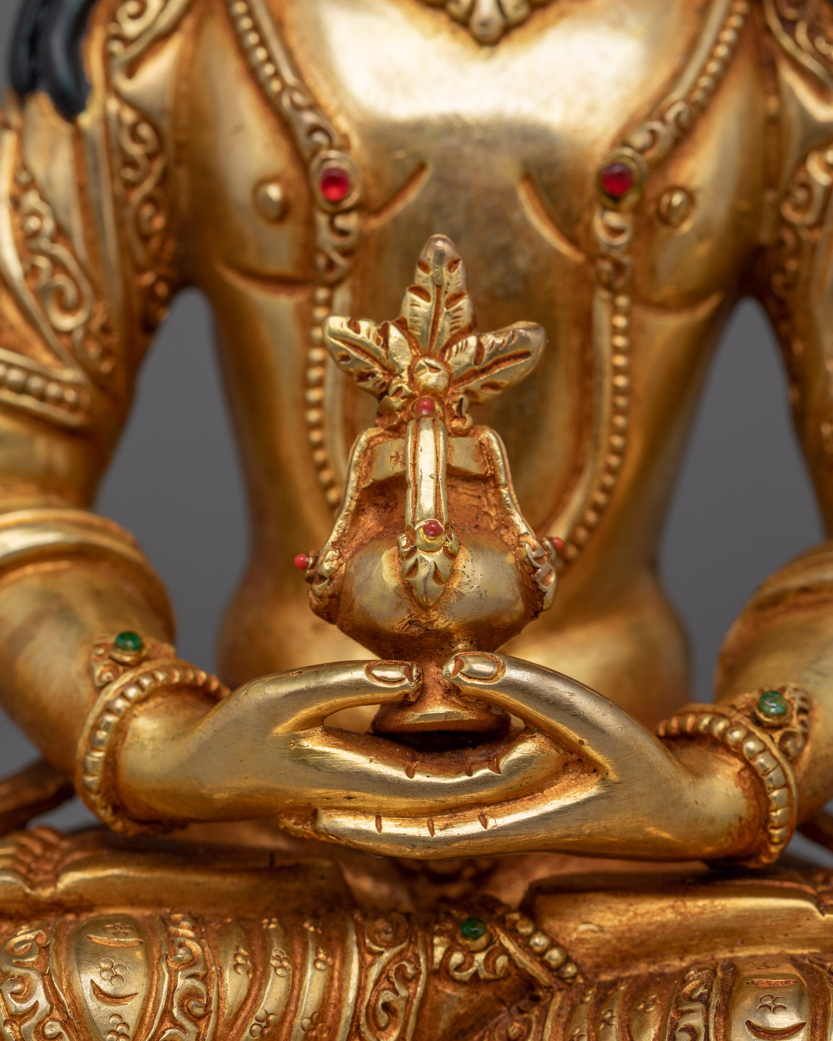 Amitayus Statue with 24K Gold Gilding | Meditation & Spiritual Home Decor